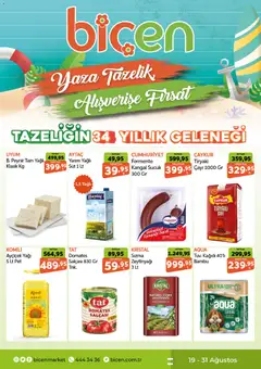 19 Ağustos 2026 tarihinden itibaren geçerli olan Biçen Market kataloğu önizlemesi