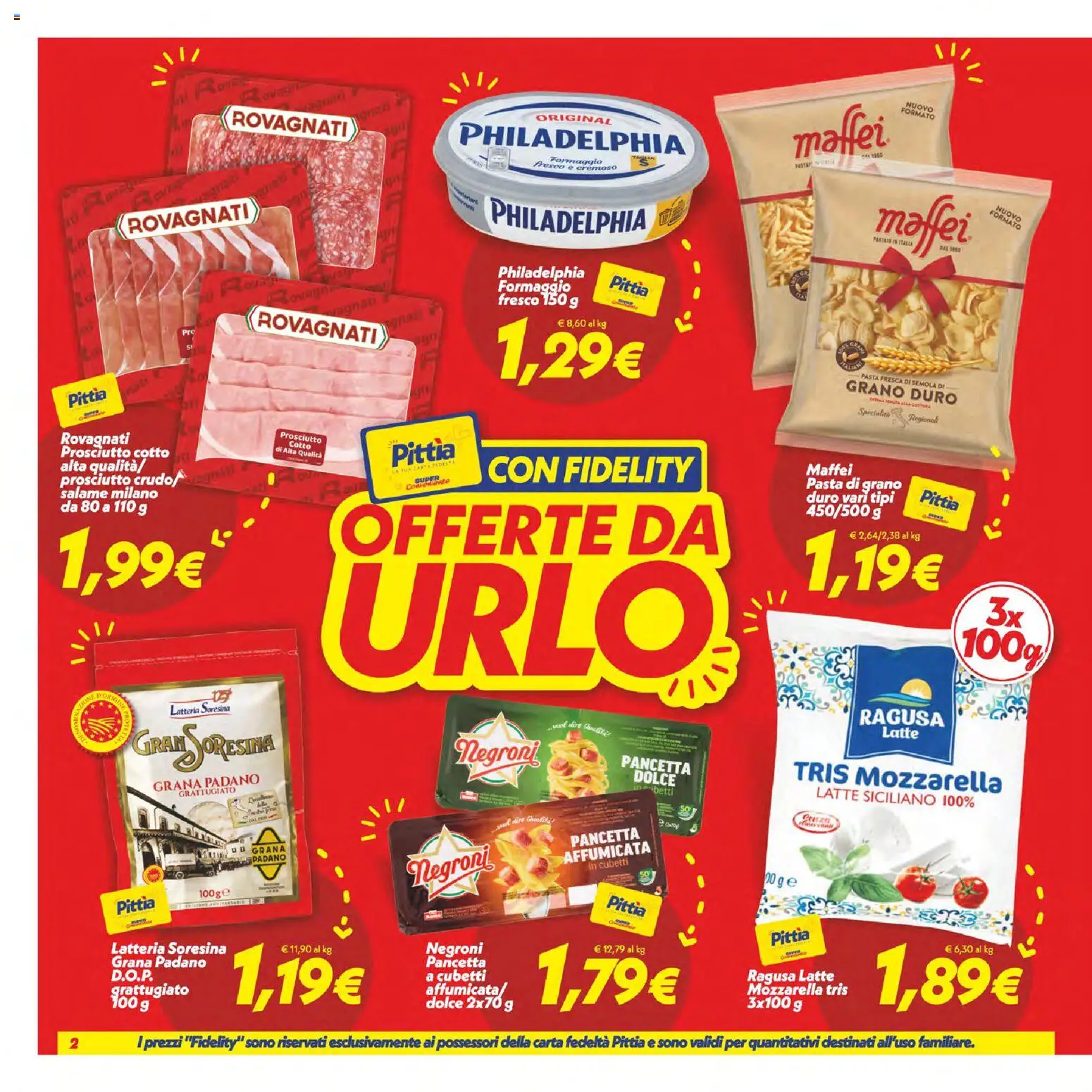 Volantino SuperConveniente del 14/07/2026 | Pagina: 2 | Prodotti: Mozzarella, Latte, Formaggio, Prosciutto
