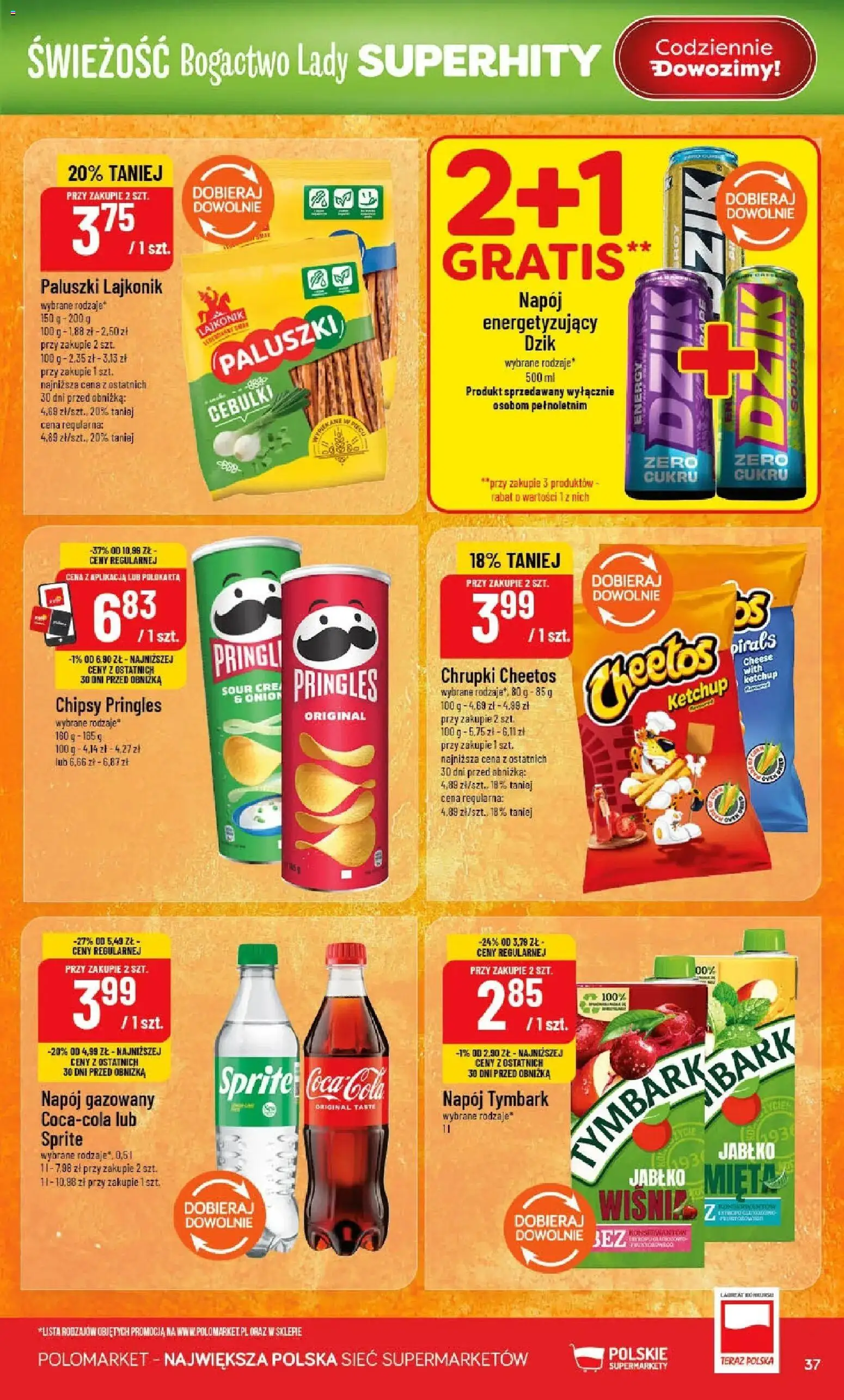 POLOmarket gazetka od 15.04.2026 | Strona: 37 | Produkty: Chipsy, Chipsy pringles, Mięta, Paluszki