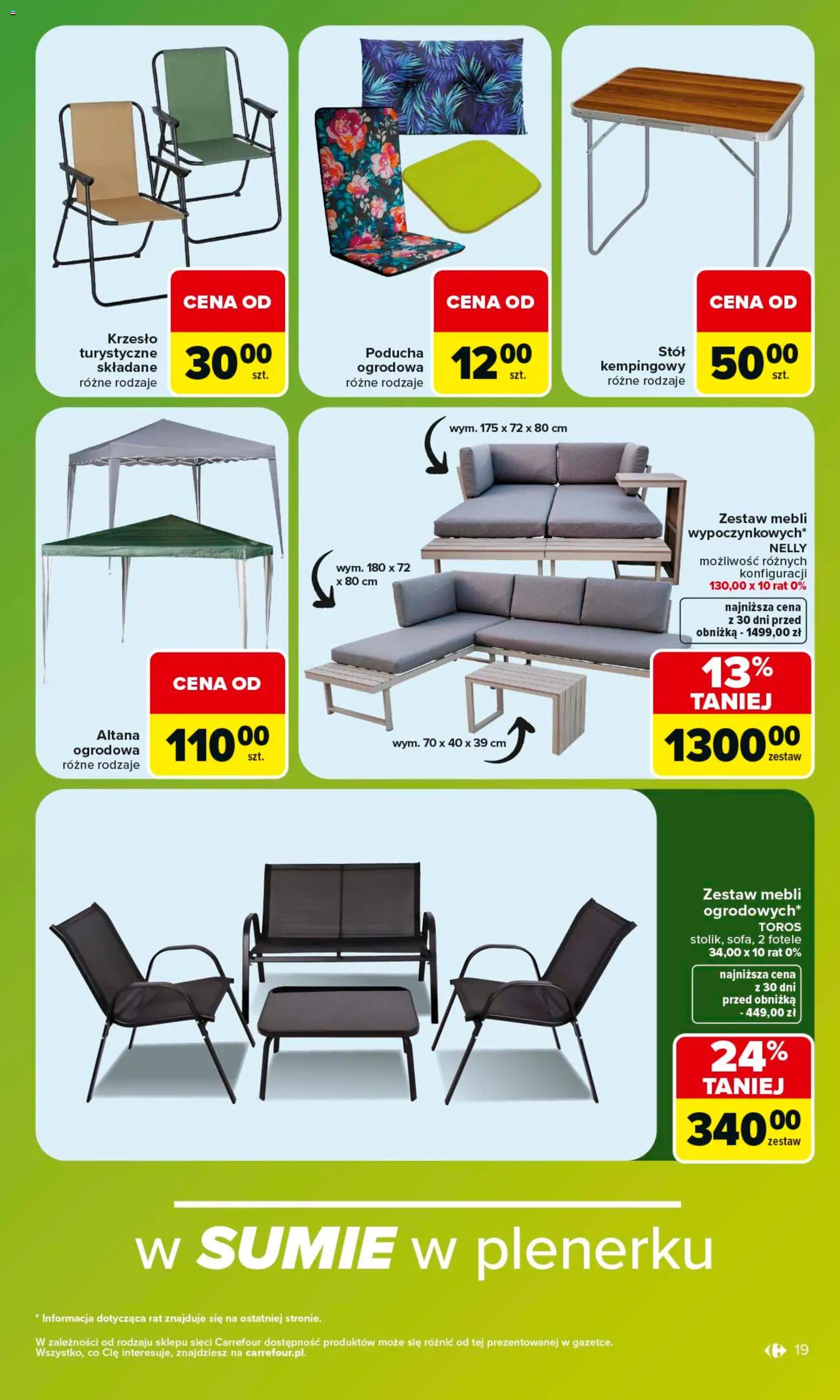 Carrefour gazetka - W sumie same okazje od 08.06.2026 | Strona: 19 | Produkty: Stół, Krzesło