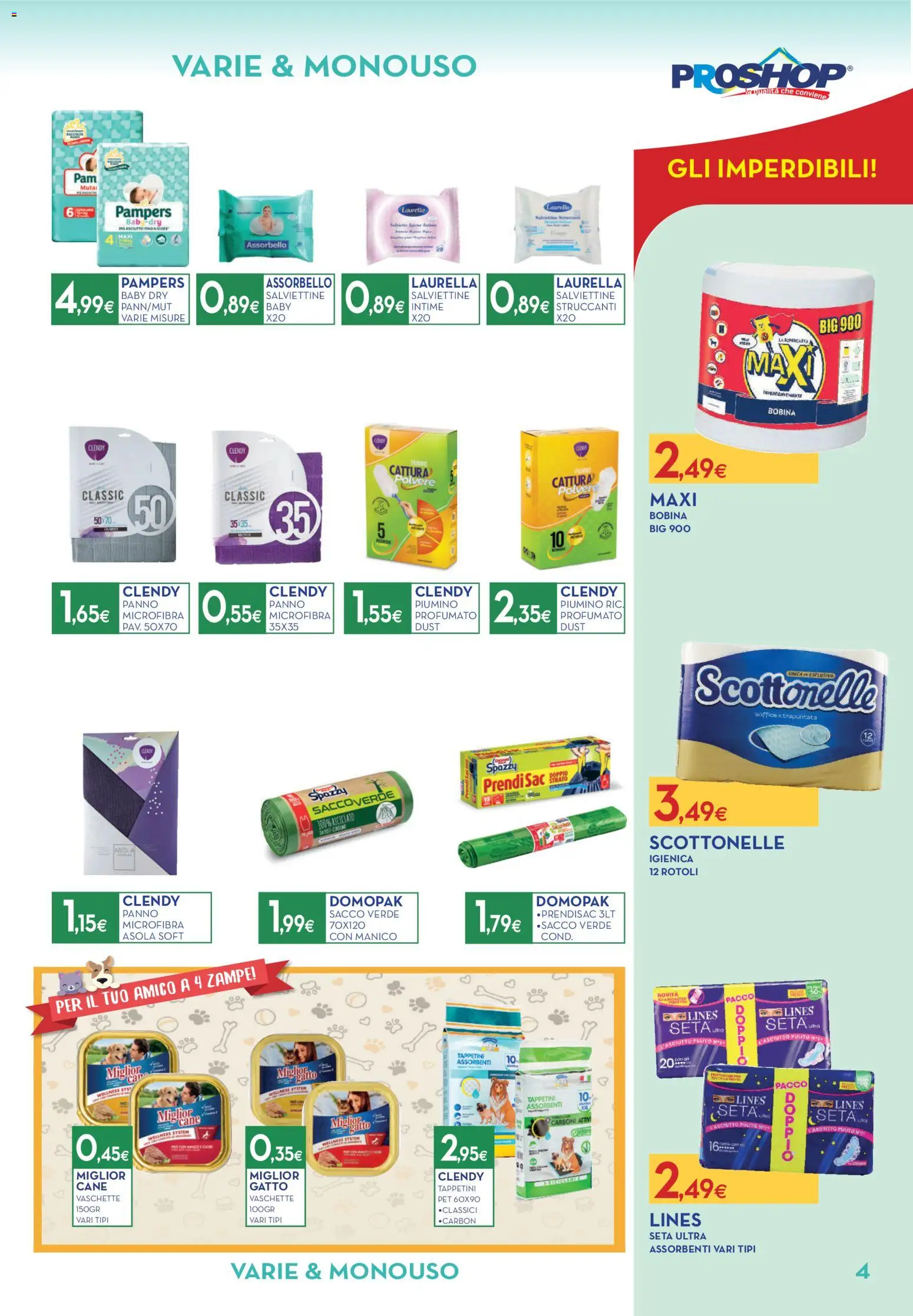 Volantino Proshop del 16/07/2026 | Pagina: 5 | Prodotti: Pampers, Vaschette