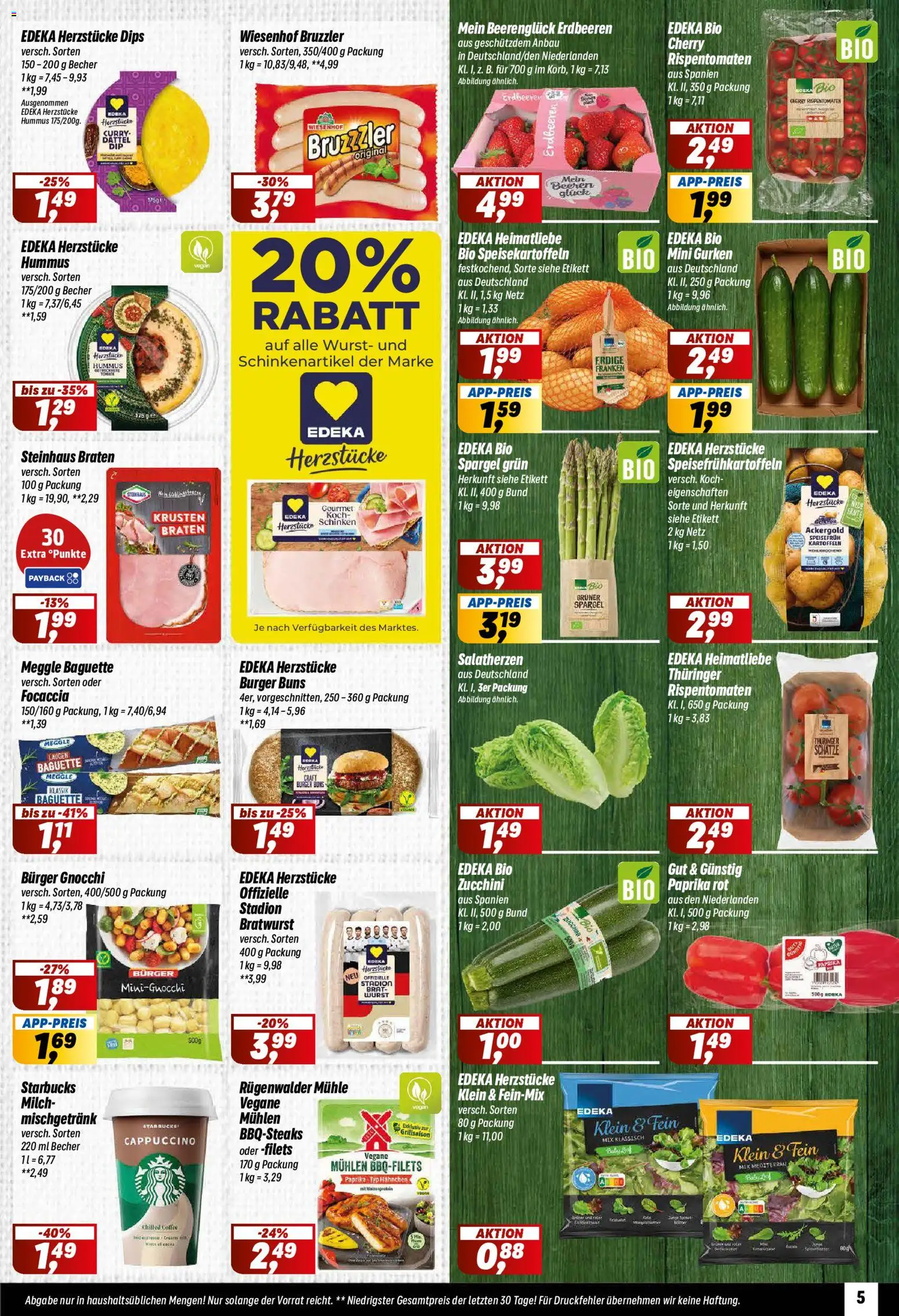 Simmel Prospekt 	 – gültig ab 11.05.2026 | Seite: 5 | Produkte: Starbucks, Burger, Dattel, Zucchini