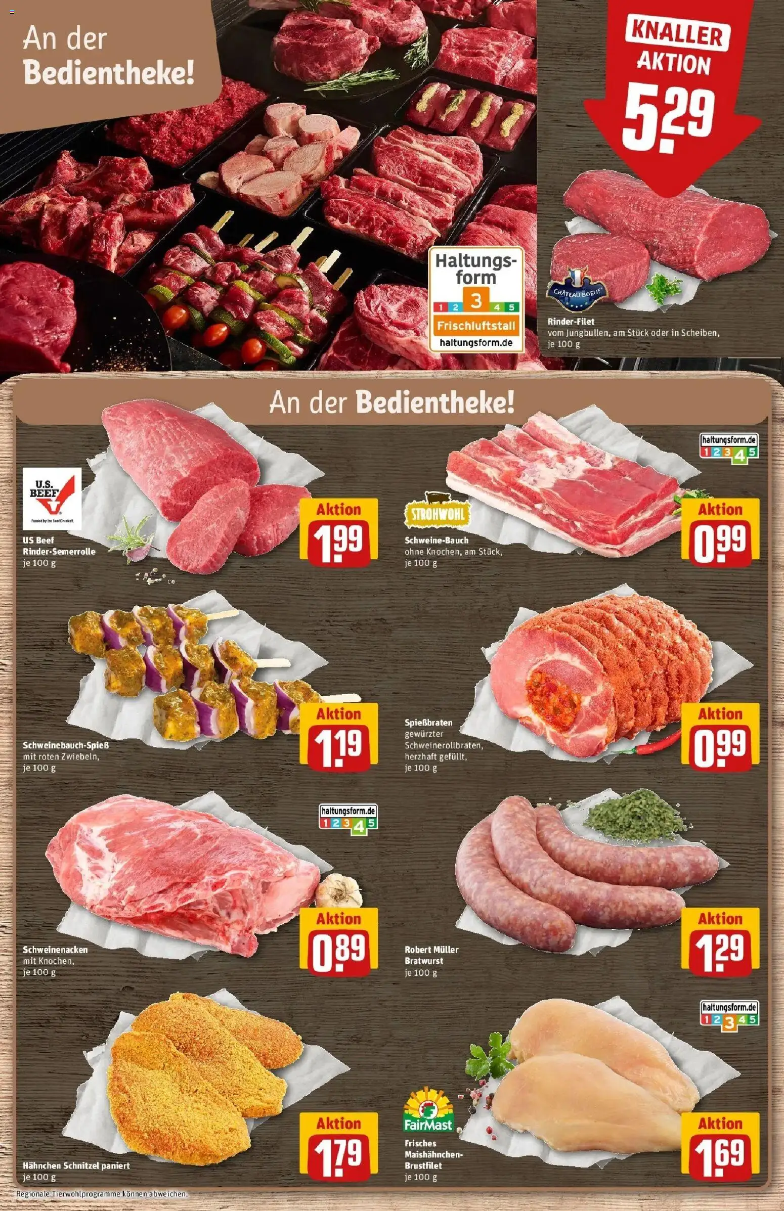 Rewe Prospekt Kempen – gültig ab 10.08.2026 | Seite: 6 | Produkte: Hahnchen, Bratwurst, Schweinenacken, Schnitzel