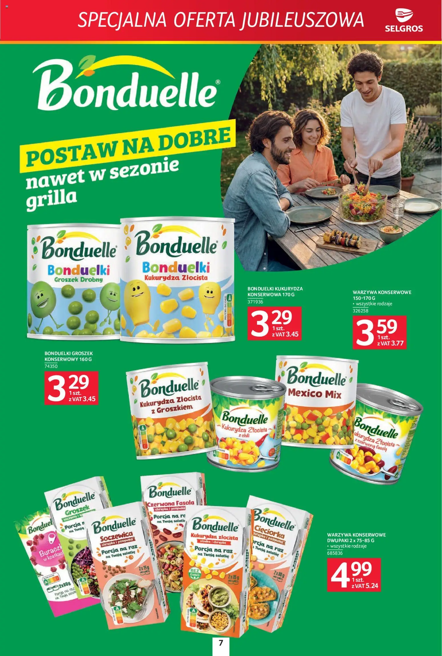 Selgros cash&carry gazetka - Specjalna oferta jubileuszowa od 27.08.2026 | Strona: 7 | Produkty: Groszek, Róż, Sałatka, Soczewica