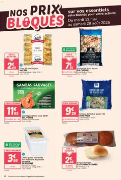 Promocash - Prévisualisation de Promocash Nos prix bloqués valide à partir de 12/05/2026 | Page: 4 | Produits: Pêche, Frites, Crevettes, Crème
