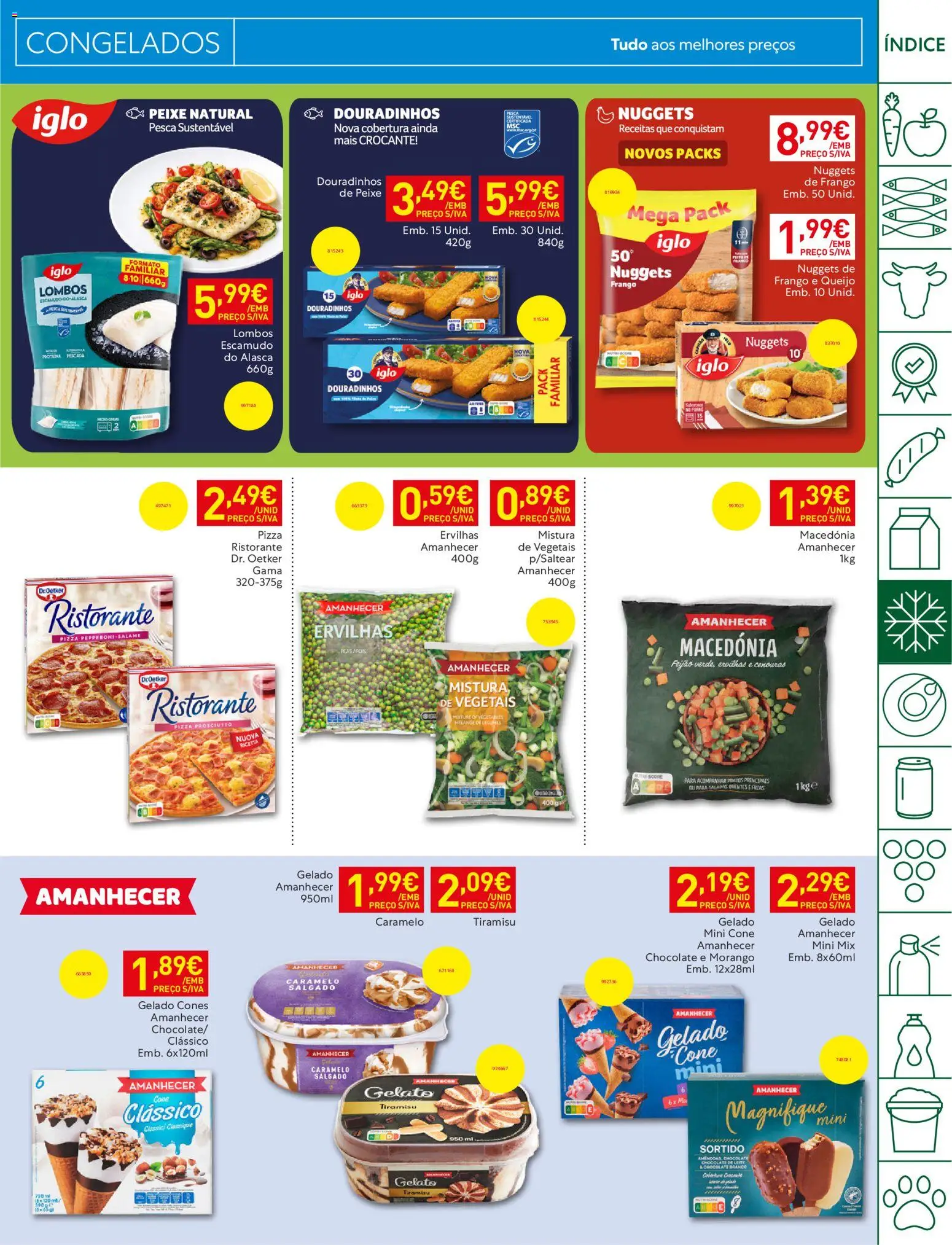 Recheio folheto │ válido de 09.06.2026 | Página: 17 | Produtos: Saladas, Gelado, Pizza, Nuggets