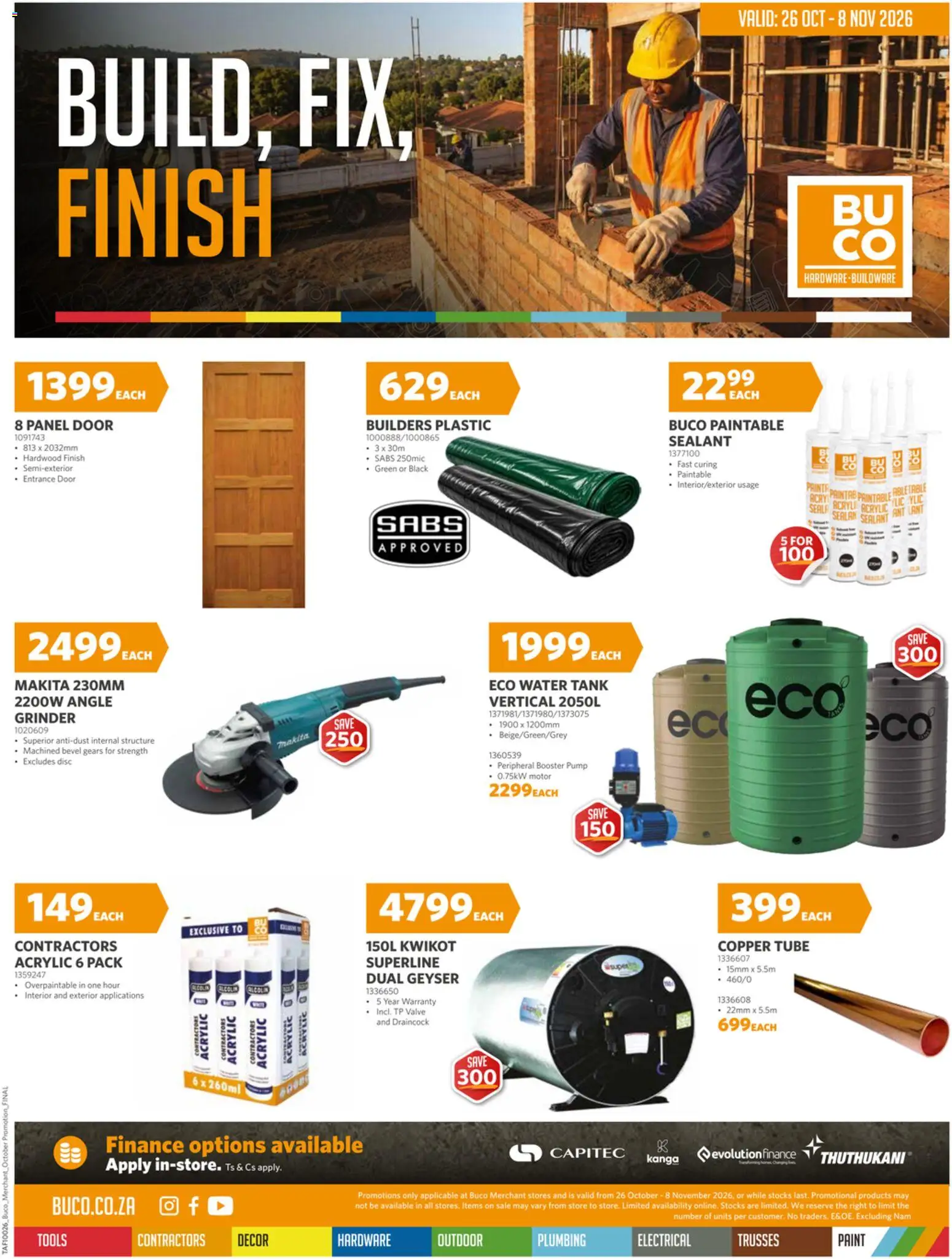 New BUCO catalogue – valid from 26/10/2026 | Page: 1
