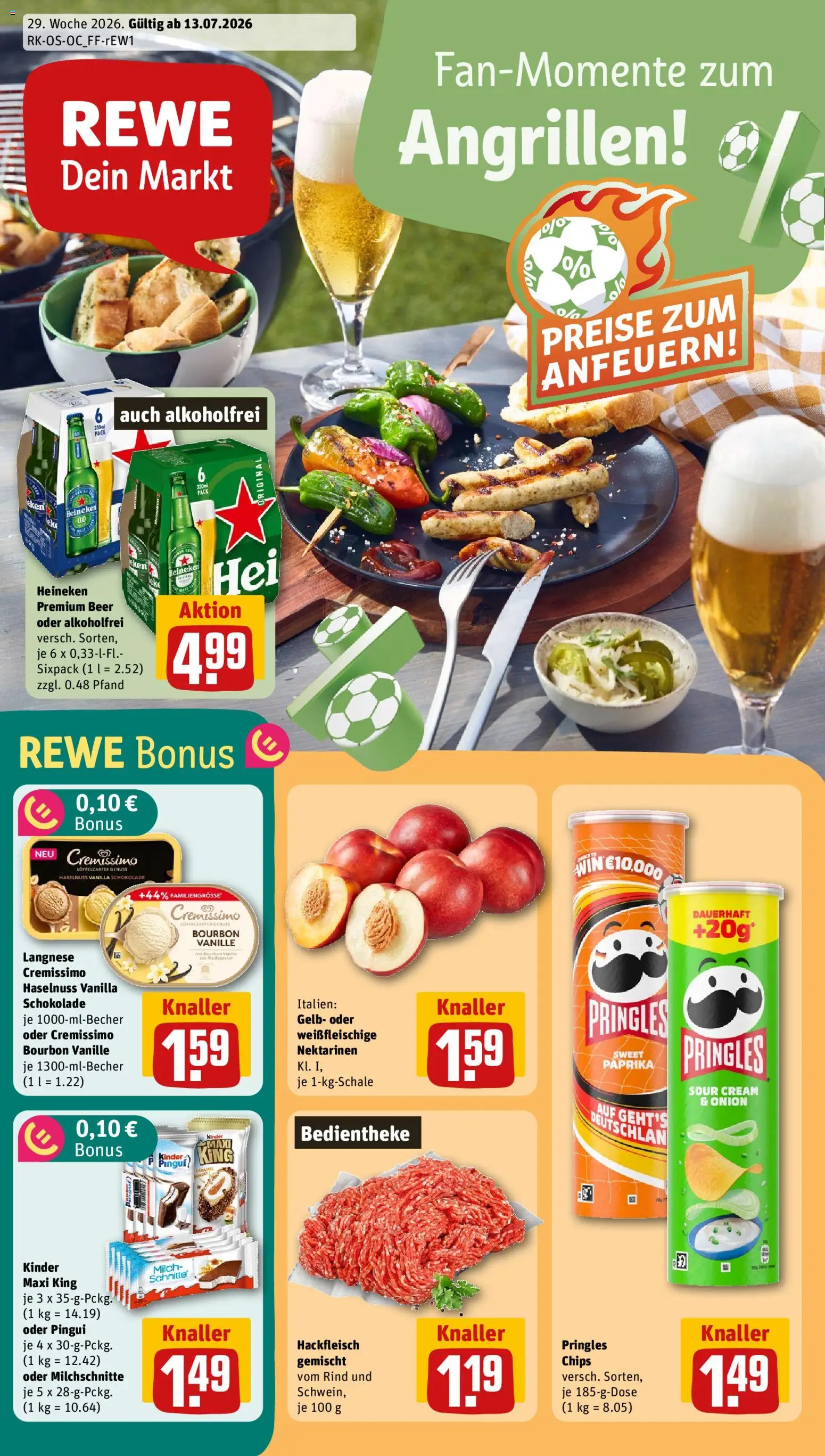 Rewe Prospekt – gültig ab 13.07.2026 | Seite: 1 | Produkte: Schokolade, Vanille, Paprika, Bourbon