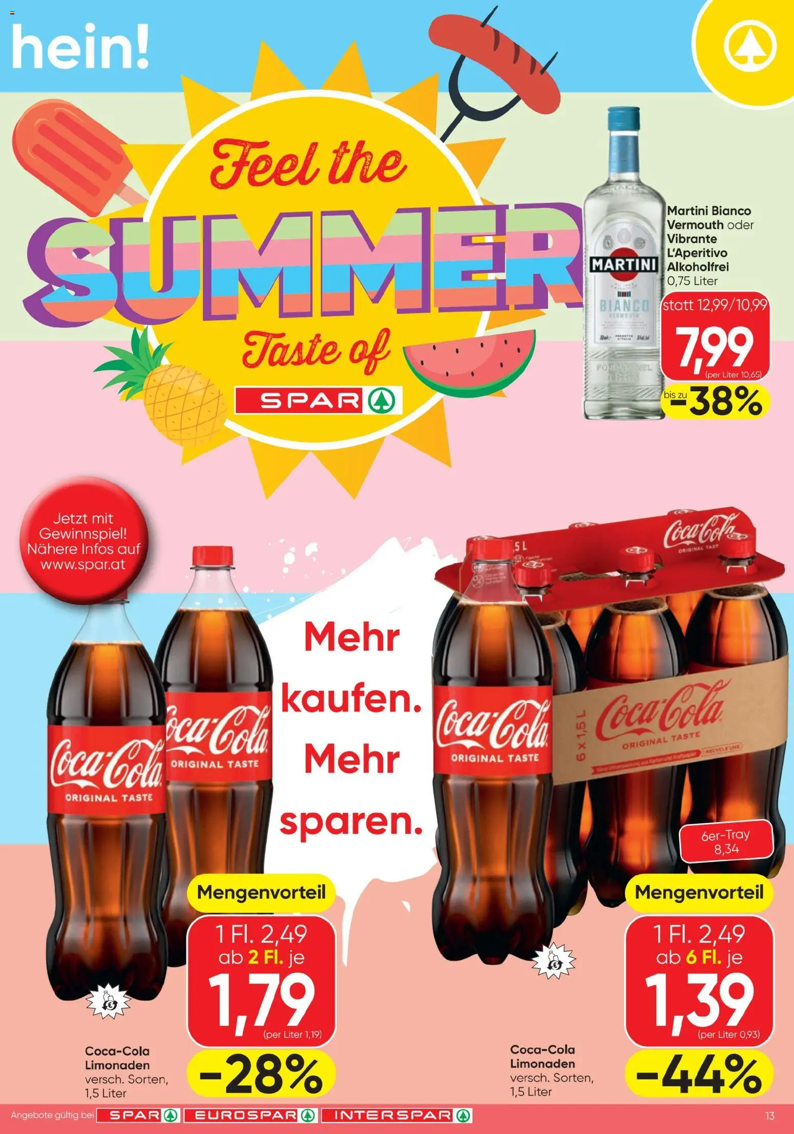 Spar - Flugblatt gültig ab 13.08.2026 | Seite: 13 | Produkte: Martini Bianco