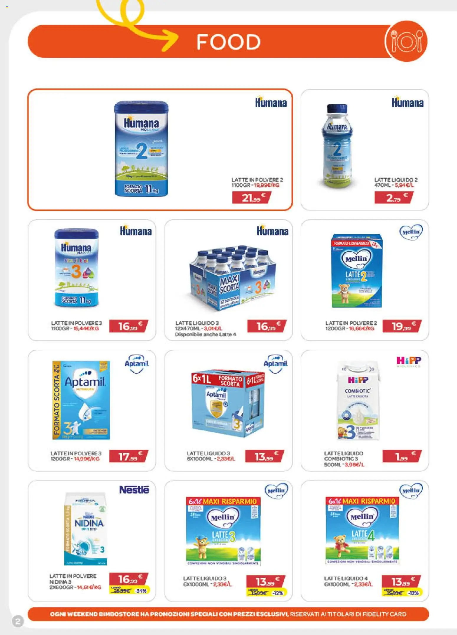 Volantino Bimbo store del 27/08/2026 | Pagina: 2 | Prodotti: Latte in polvere, Latte