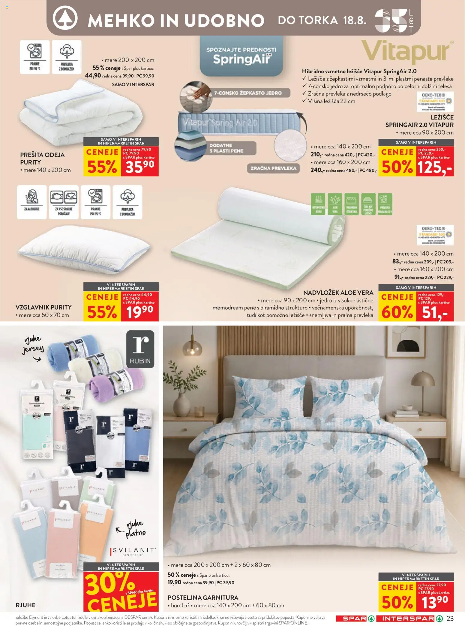 Novi Spar katalog ponudbe – veljaven od 05.08.2026 | Stran: 33 | Izdelki: Ležišče, Odeja, Lotus, Juhe