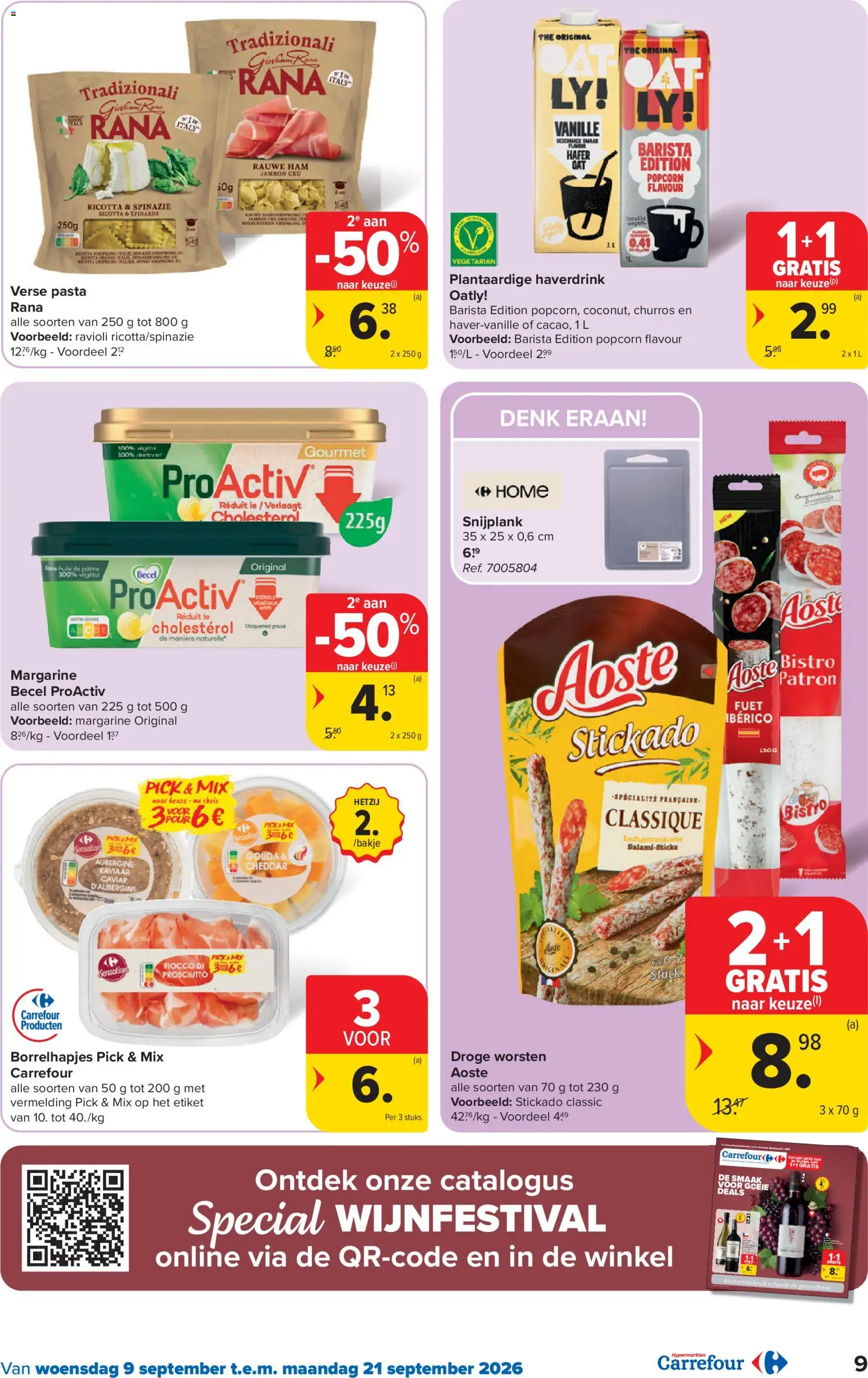 {H1} | Pagina: 9 | Producten: Pasta, Gouda, Spinazie, Margarine