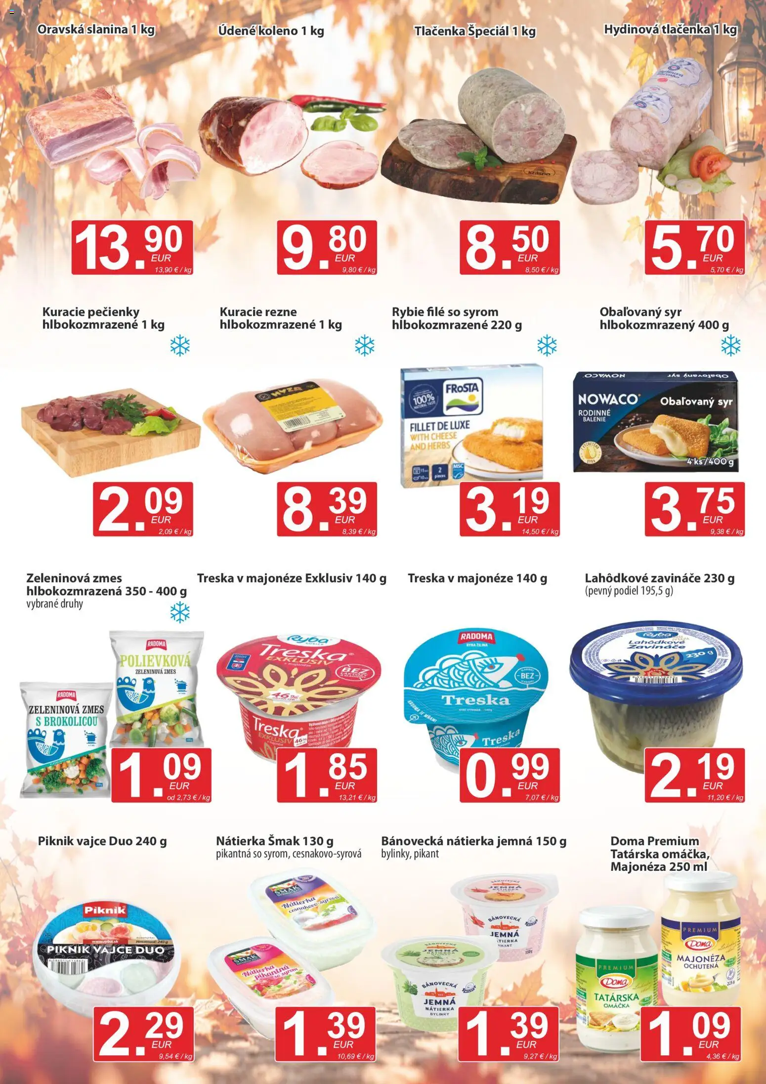 Nové CBA Verex akcie – leták je platný od 15.10.2026 | Strana: 3 | Produkty: Filé, Majonéza, Omáčka, Rezne