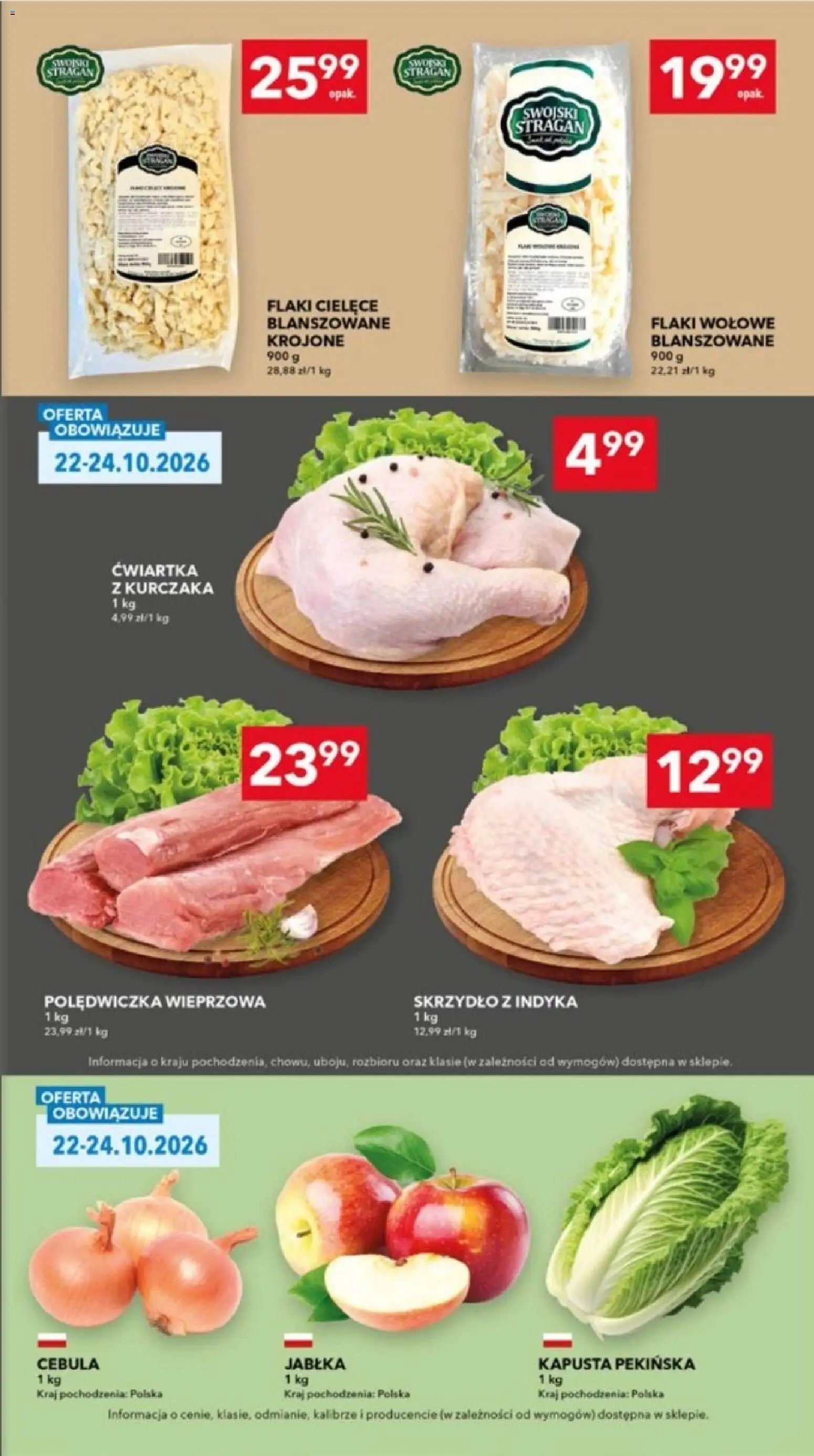 Lewiatan gazetka - Lublin od 22.10.2026 | Strona: 5 | Produkty: Kapusta, Kapusta pekińska, Polędwiczka wieprzowa, Flaki