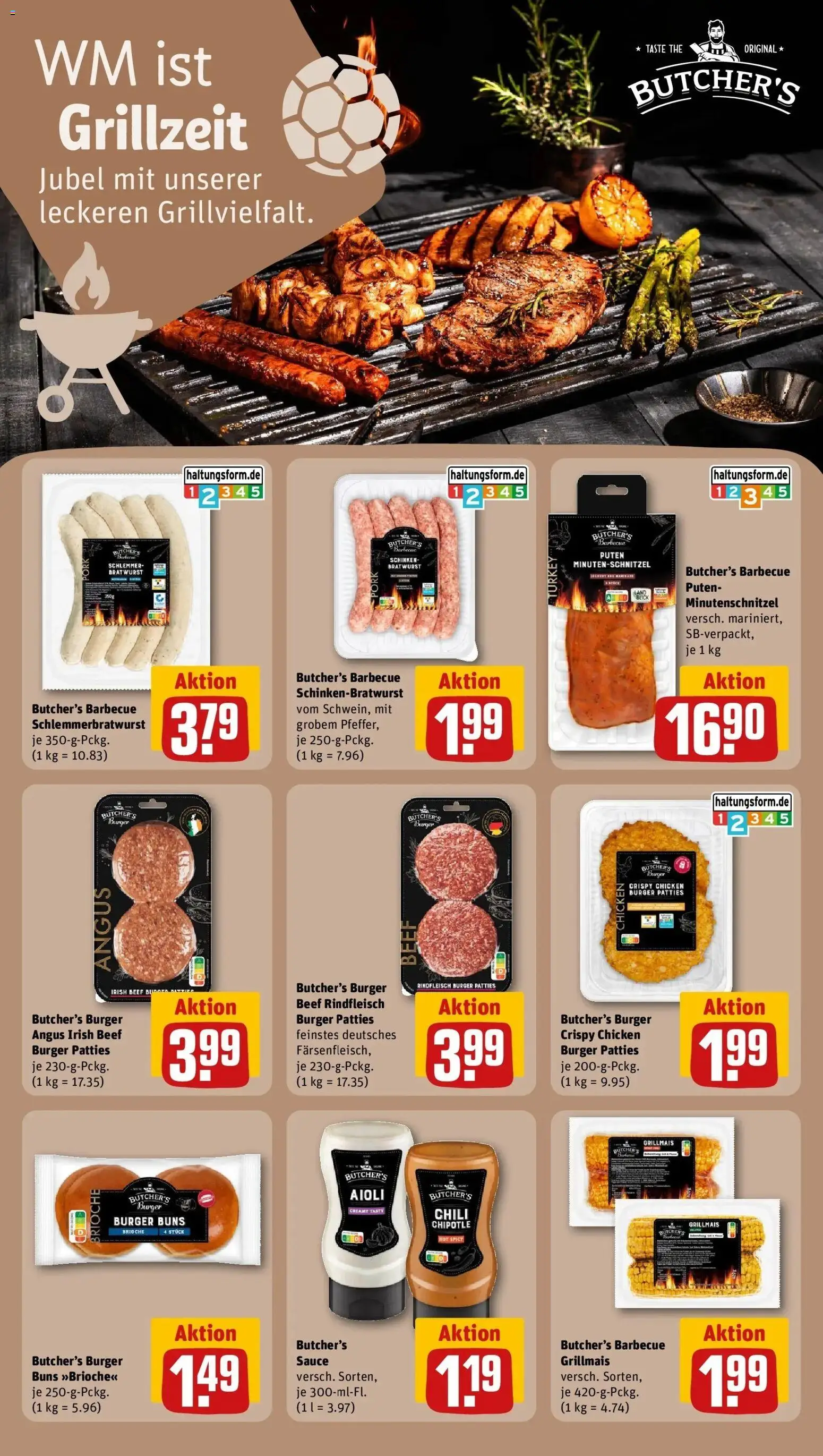 Rewe Prospekt Hattersheim / Okriftel – gültig ab 08.06.2026 | Seite: 15 | Produkte: Bratwurst, Burger, Schnitzel, Schinken
