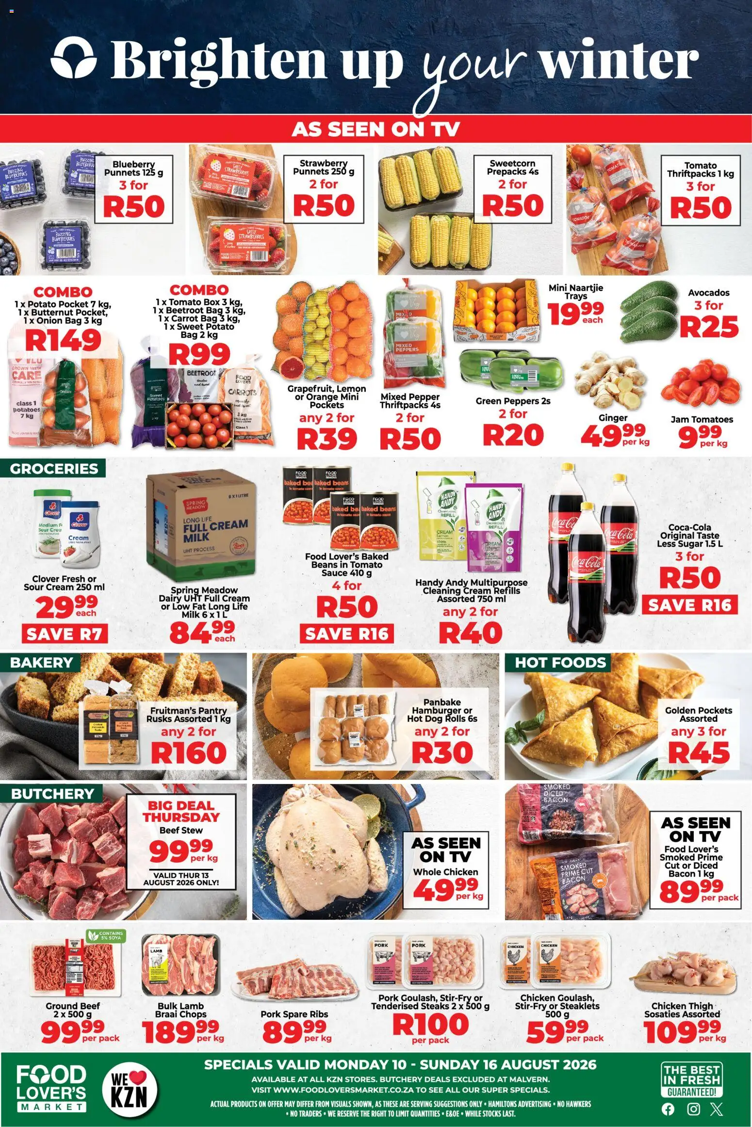 New Food Lover's Market catalogue – valid from 10/08/2026 | Page: 1 | Products: Baked beans, Bag, Strawberries, Cream