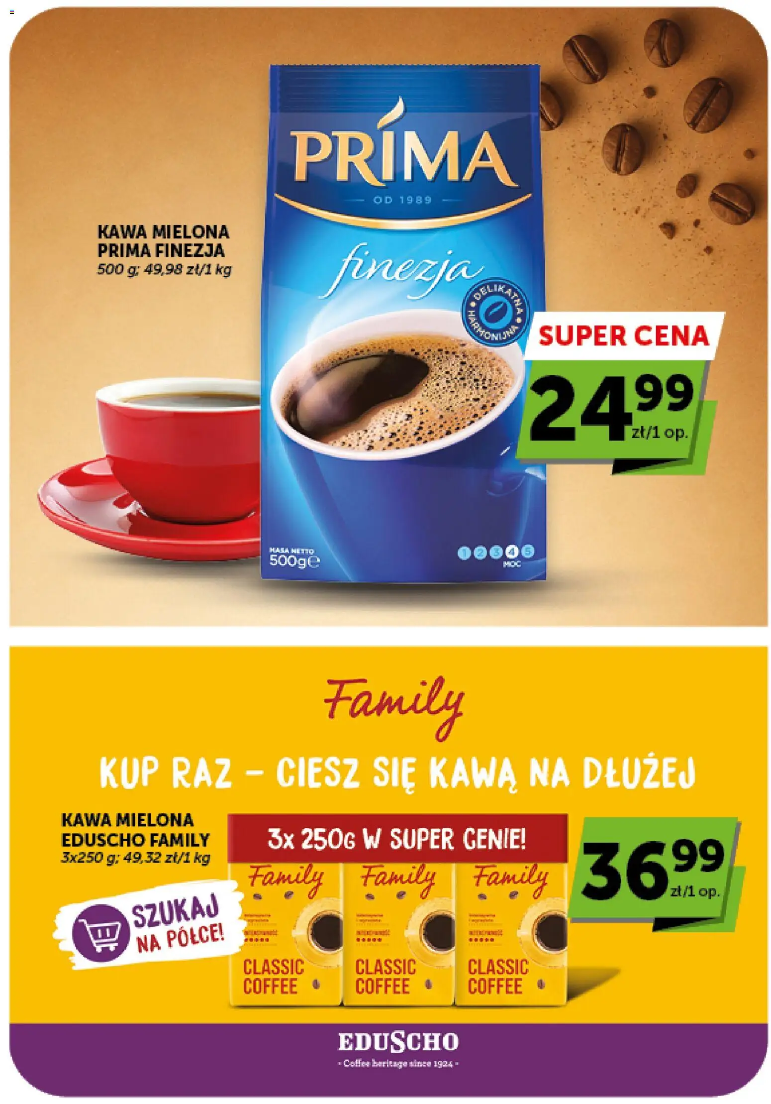 Groszek gazetka od 13.08.2026 | Strona: 36 | Produkty: Kawa mielona Prima, Kawa, Kawa mielona
