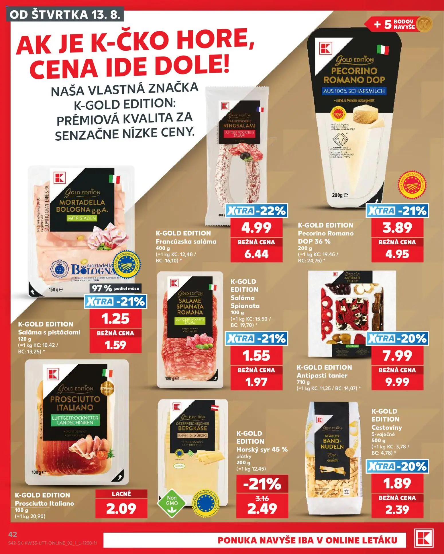 Nové Kaufland akcie – leták je platný od 13.08.2026 | Strana: 42