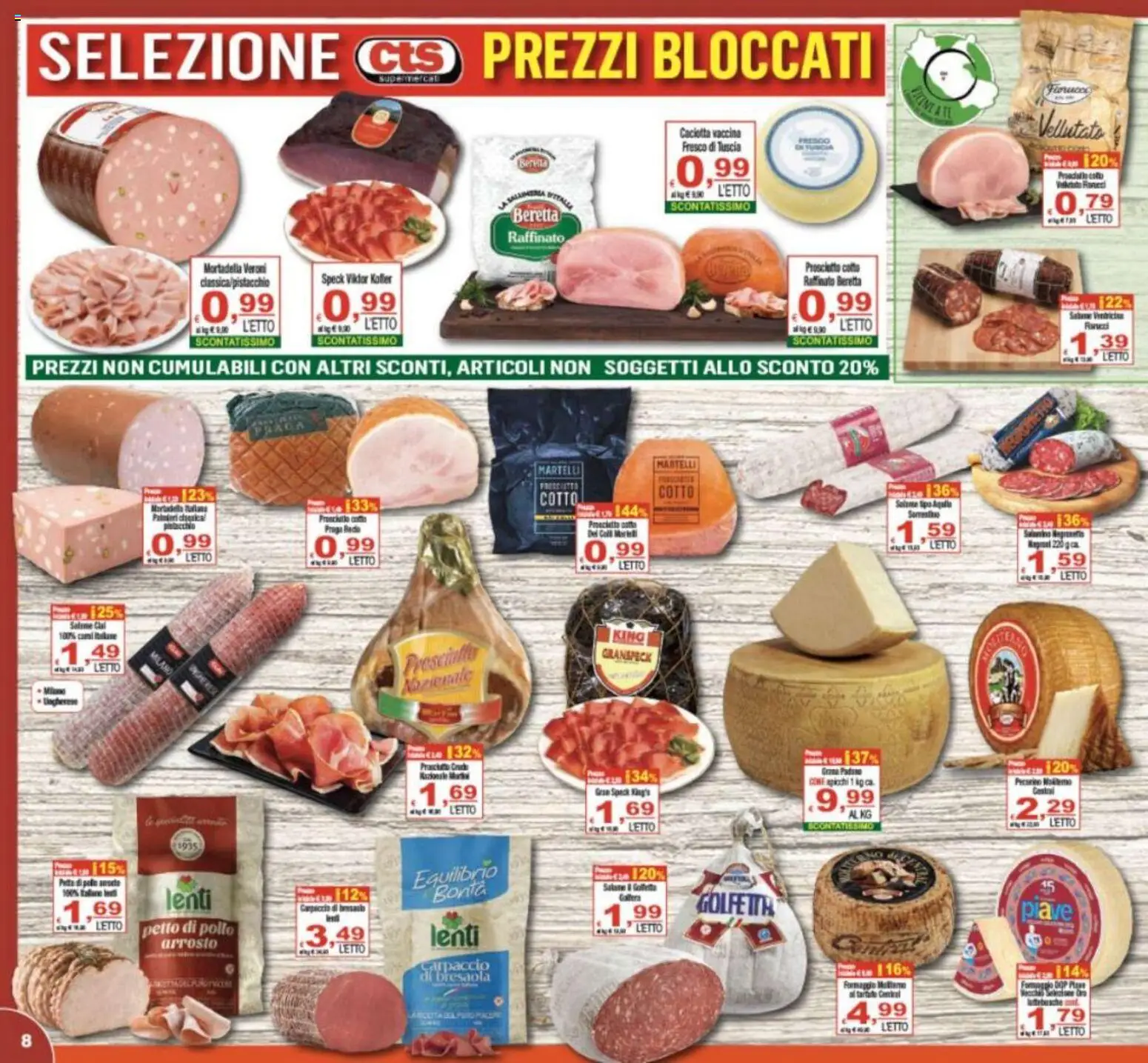 Volantino CTS del 20.05.2026 | Pagina: 8 | Prodotti: Salame, Pollo, Prosciutto, Letto