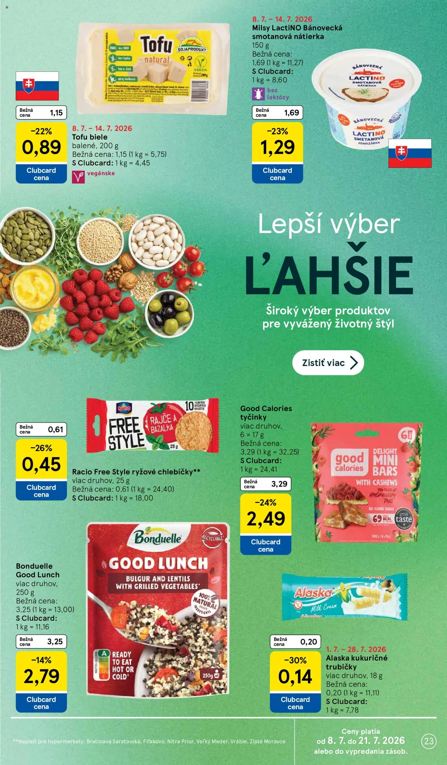 Nové Tesco akcie – leták je platný od 08.07.2026 | Strana: 23