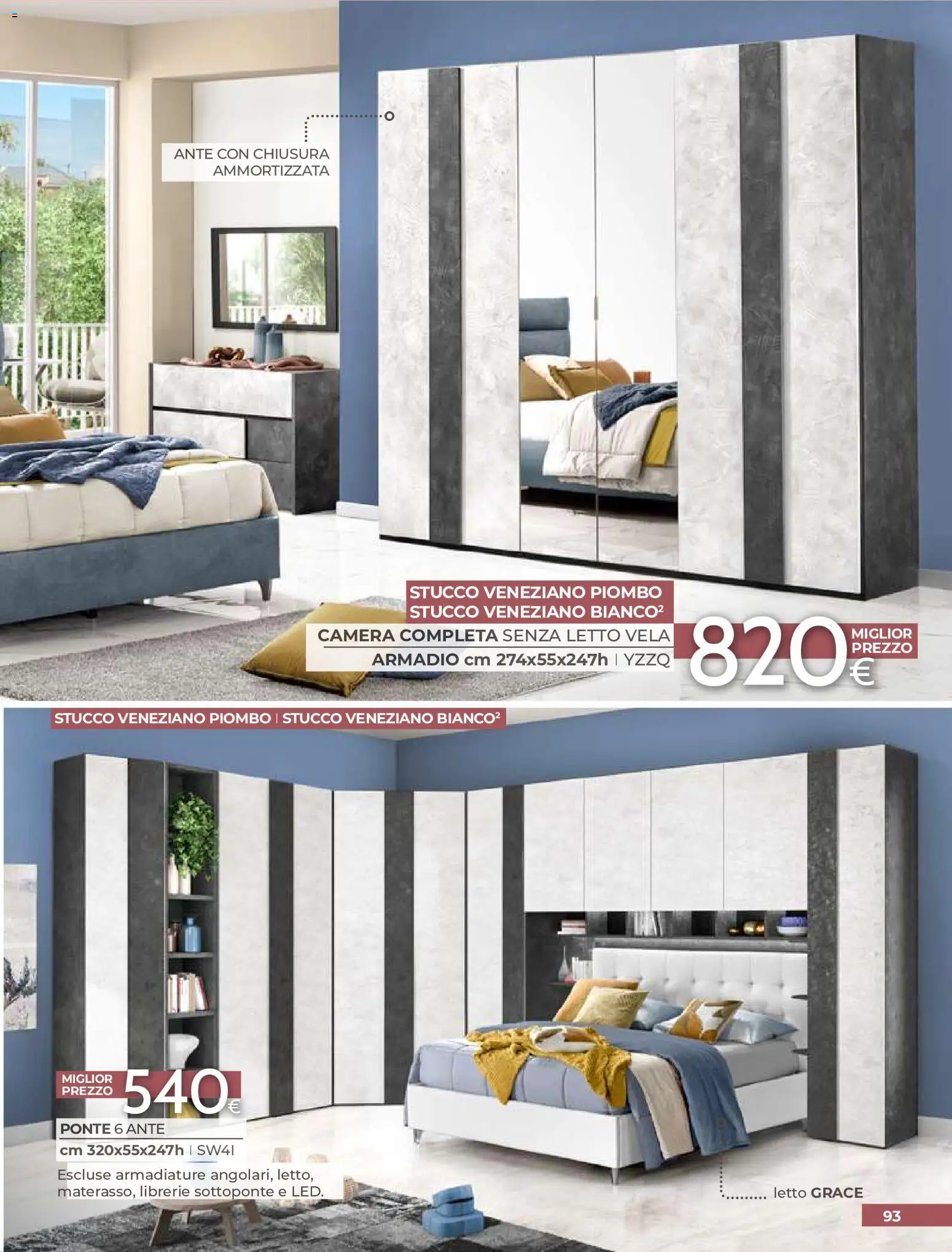 Volantino Mondo Convenienza del 01/09/2026 | Pagina: 95 | Prodotti: Stucco, Letto, Armadio