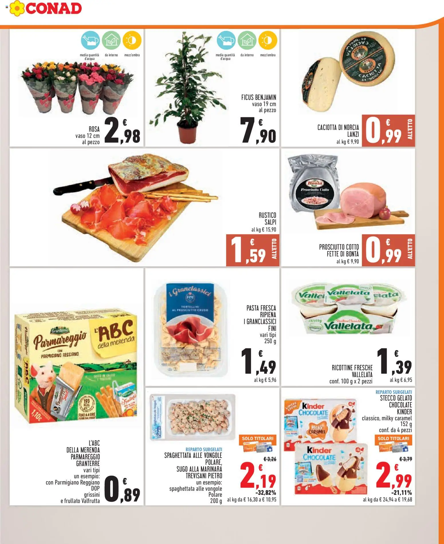 Volantino Conad del 02/09/2026 | Pagina: 3 | Prodotti: Gelato, Pasta, Grissini, Sugo