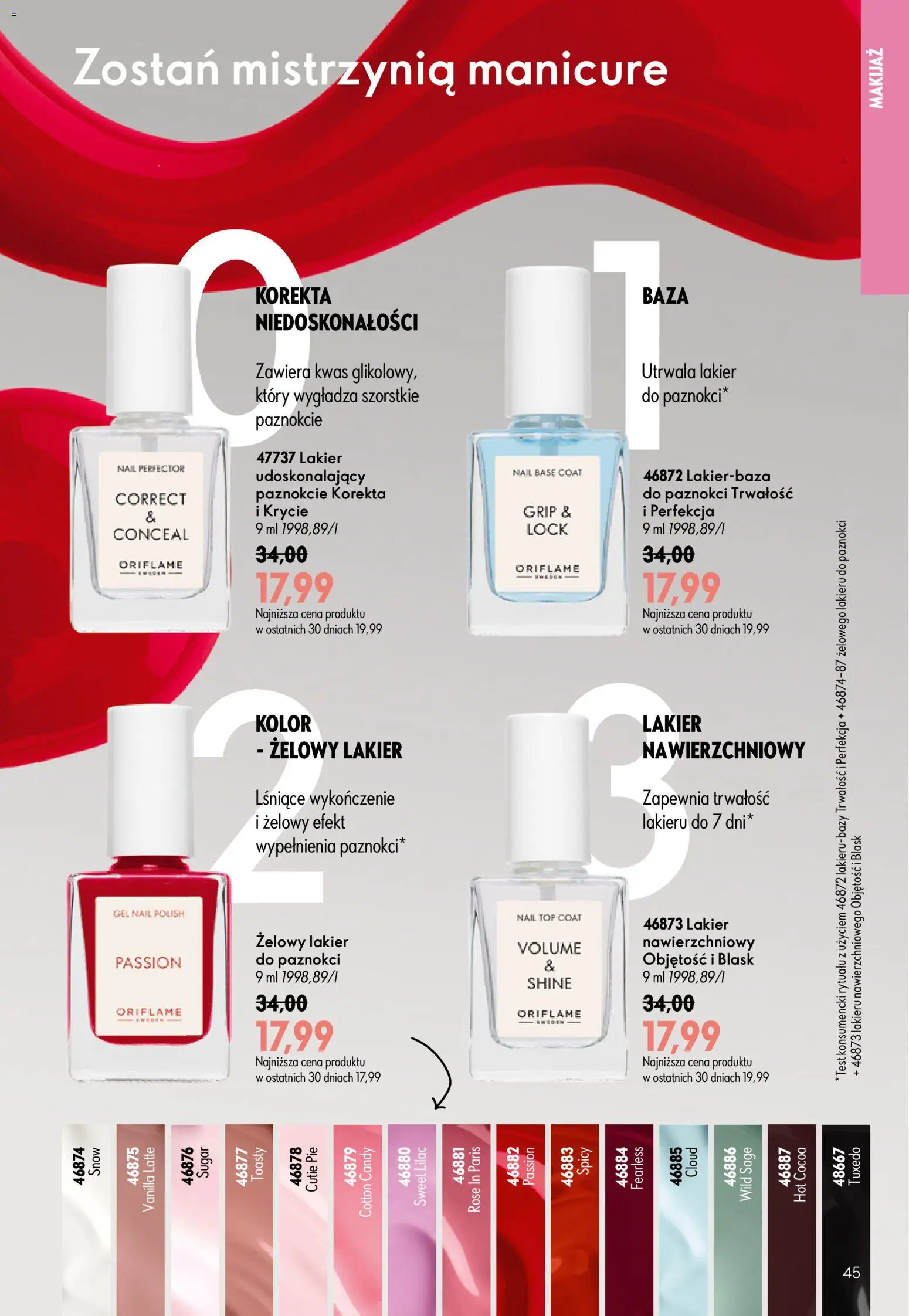 Oriflame Katalog 10 2026 od 08.07.2026 | Strona: 45 | Produkty: Top, Makijaż