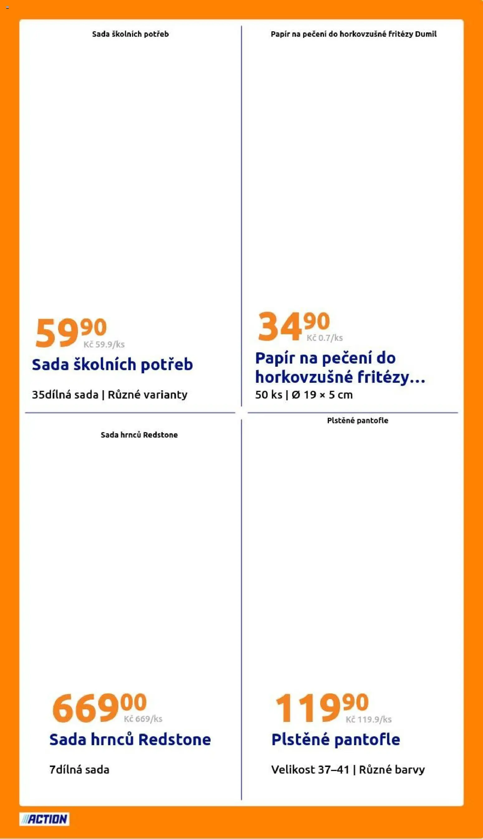 Action leták od 12.08.2026 | Strana: 27 | Produkty: Sada hrnců, Pantofle, Barvy, Papír na pečení