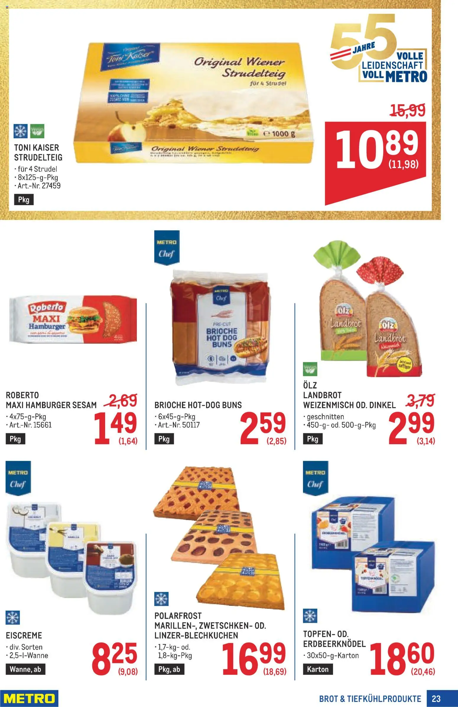 Metro angebote Profi gültig ab 23.07.2026 | Seite: 23 | Produkte: Brot