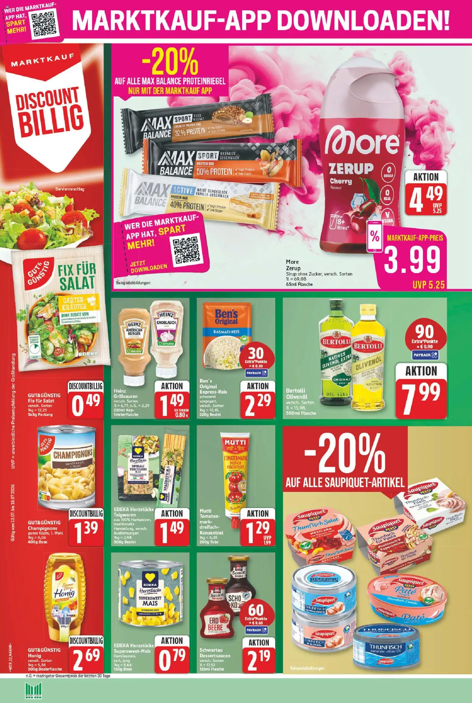 Marktkauf Prospekt – gültig ab 13.07.2026 | Seite: 10 | Produkte: Burger, Tomaten, Sirup, Salat