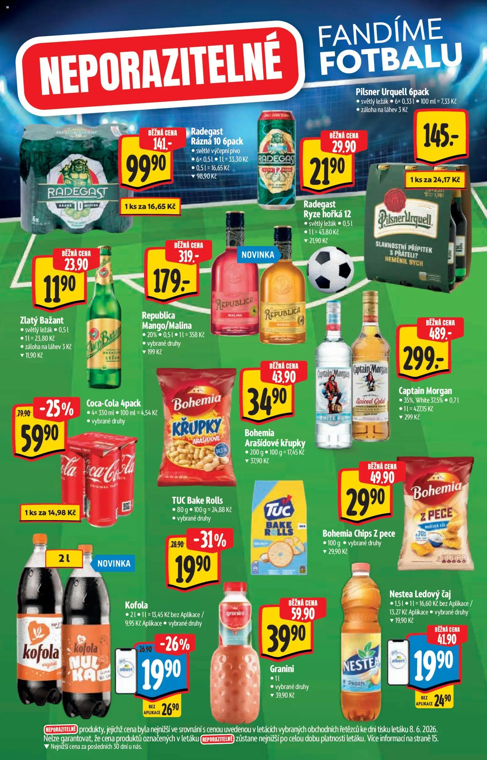 Albert katalog - Hypermarket - Léto od 17.06.2026 | Strana: 18 | Produkty: Radegast Ryze Hořká 12, Morgan, Radegast, Bohemia chips
