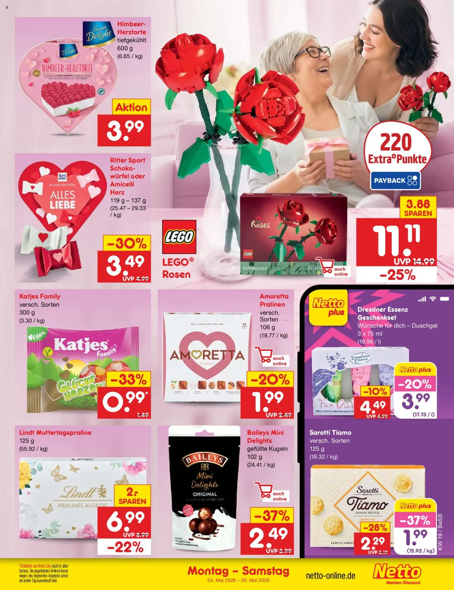 Netto Marken-Discount Super wochenende – gültig ab 07.05.2026 | Seite: 40 | Produkte: Ritter sport, Katjes, Duschgel, Lindt