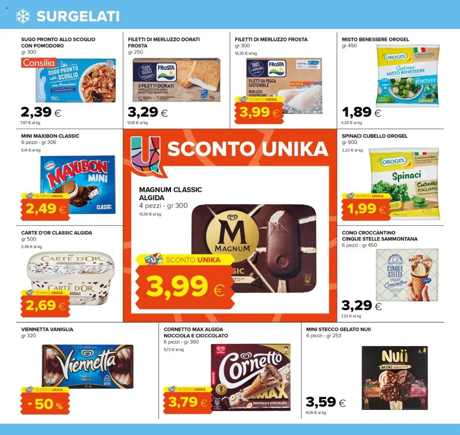 Volantino Tigre del 21/08/2026 | Pagina: 12 | Prodotti: Cornetto, Spinaci, The, Sugo