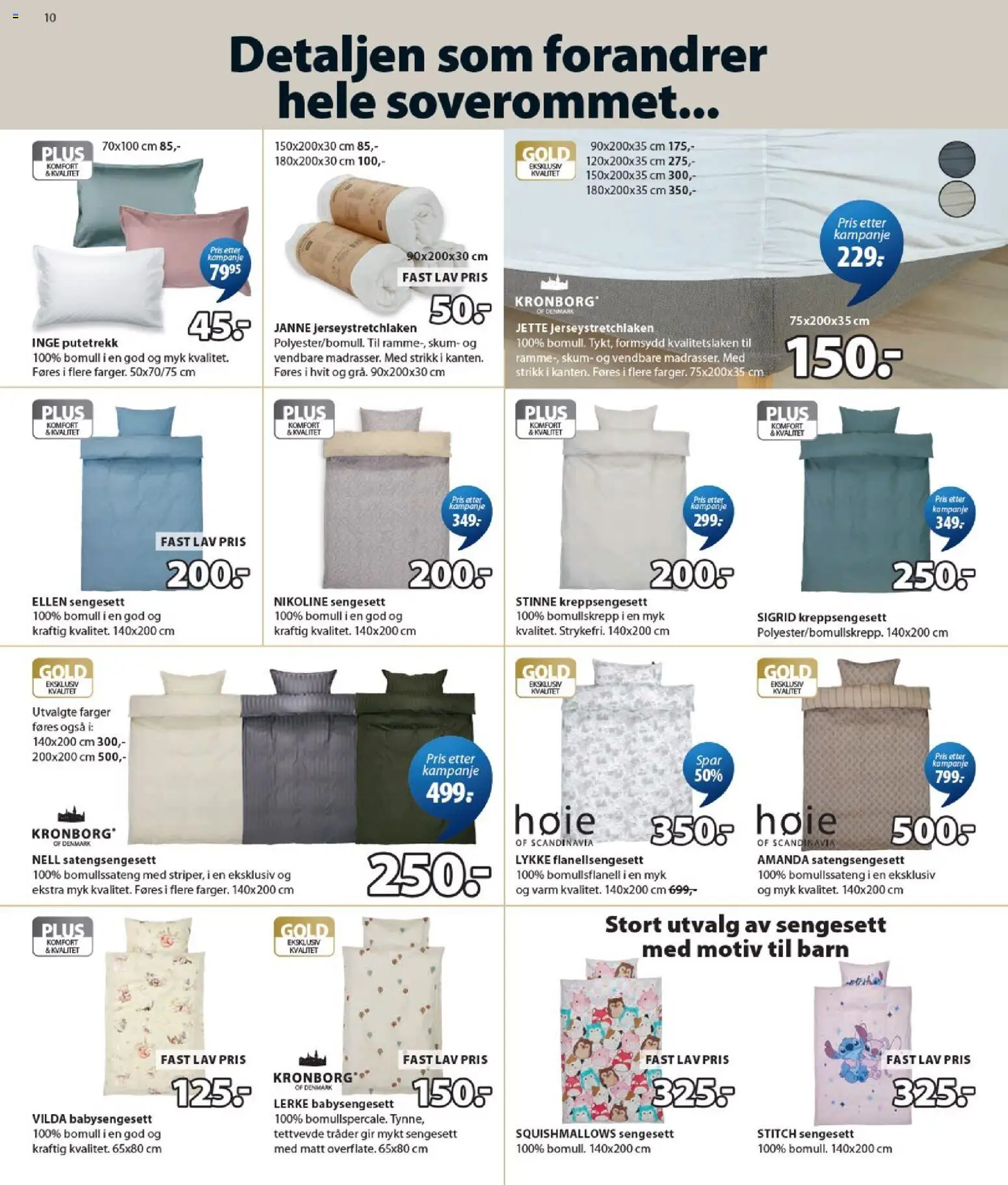 {H1} | Side: 10 | Produkter: Nuisette, Putetrekk, Strikk