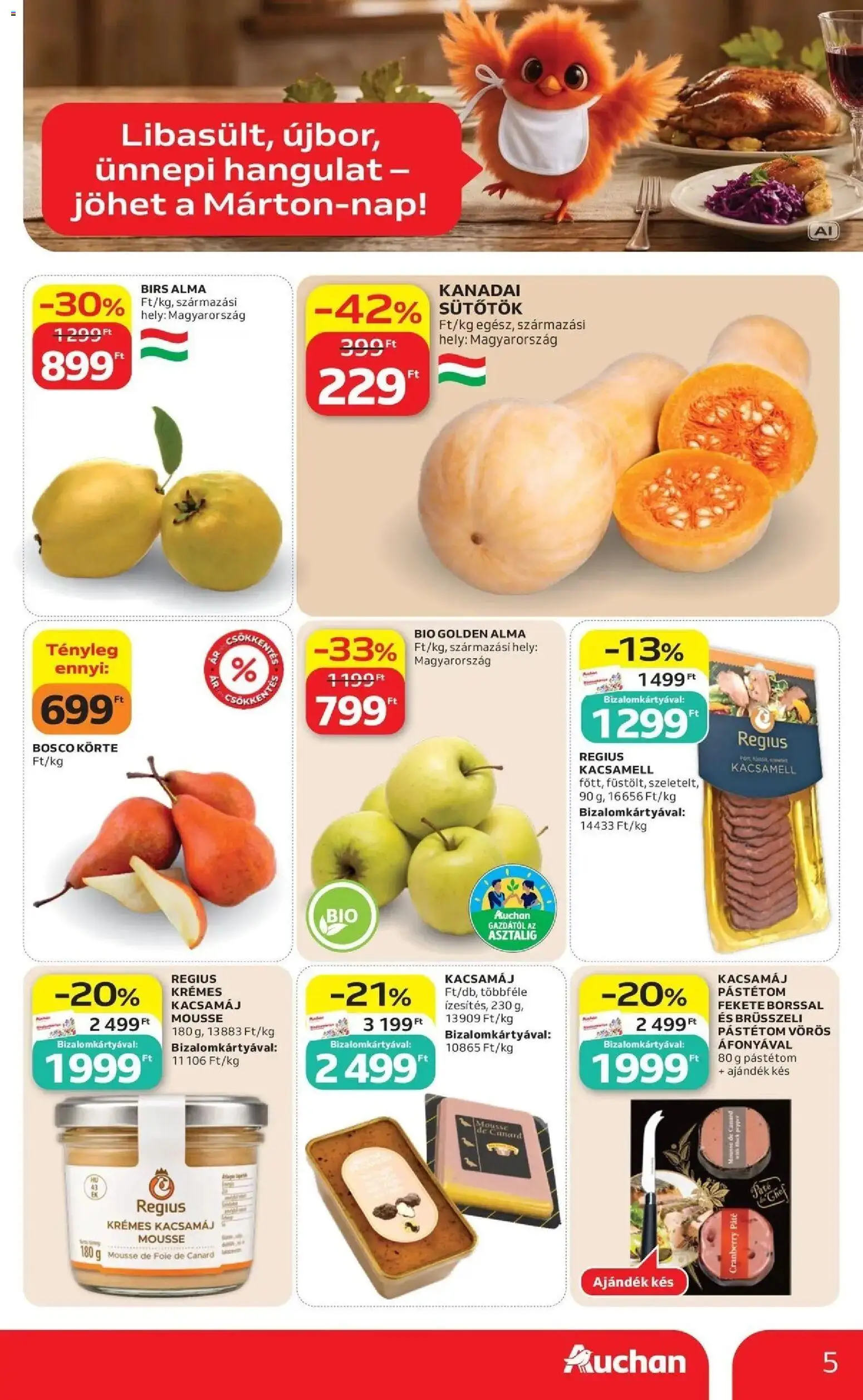 Auchan akciós újság - 2026.10.29. -tól/töl > akció, lapozható szórólap 🛍️ | Oldal: 5