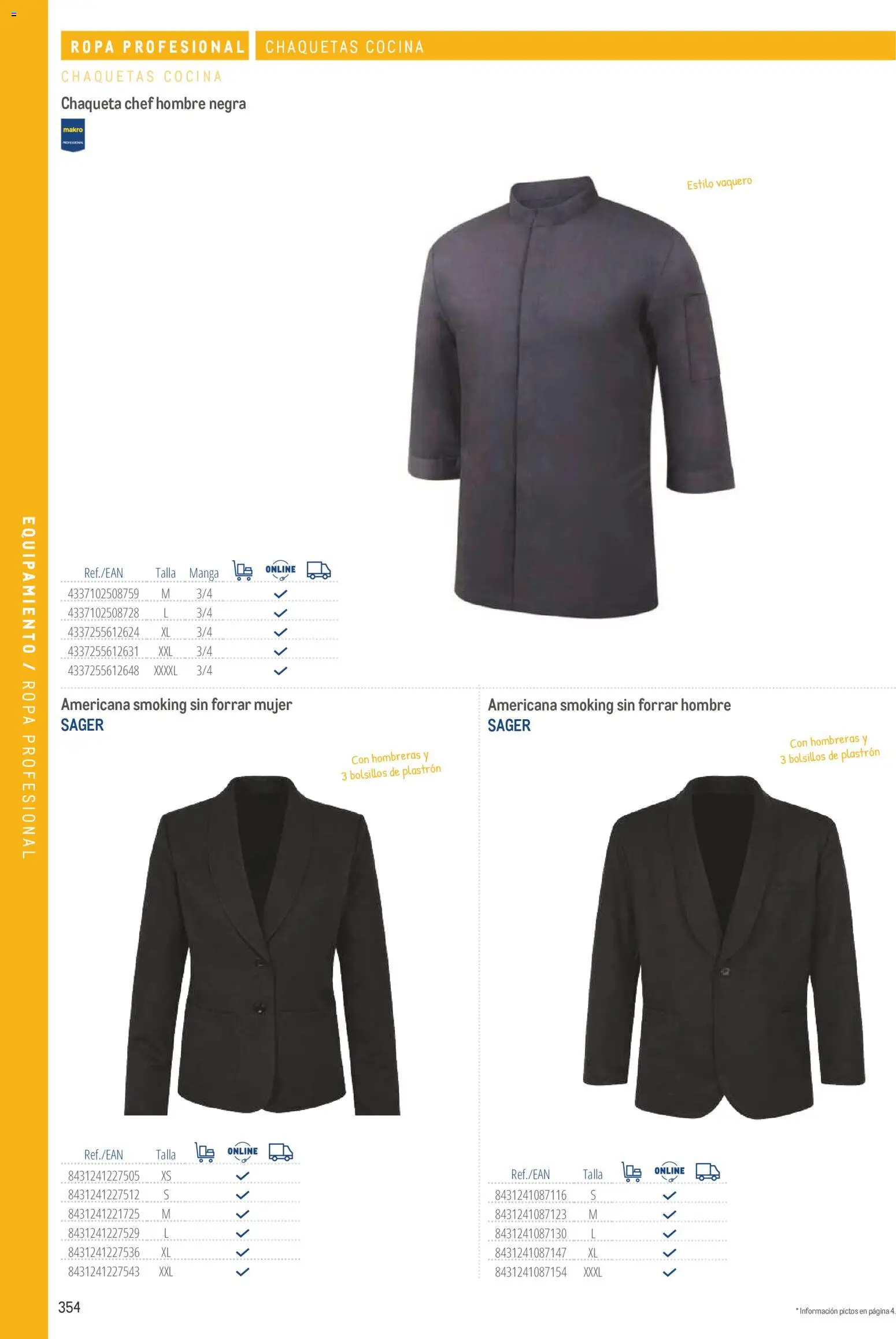 Makro catálogo │ válido desde el 19/06/2024 | Página: 354 | Productos: Chaqueta, Ropa, Cocina