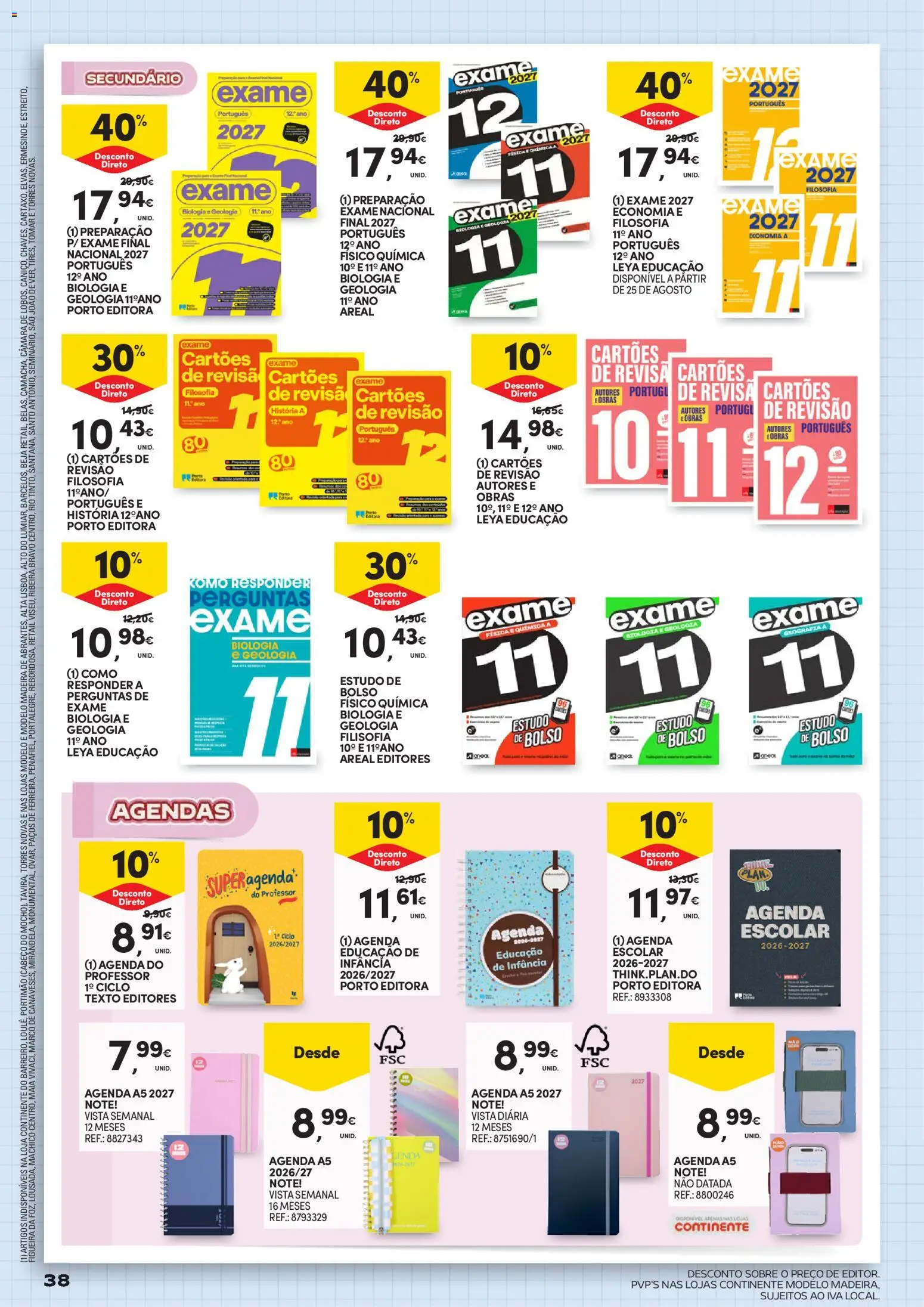 Continente Regresso às Aulas Na escola de toda a gente │ válido de 11/08/2026 | Página: 38 | Produtos: Tenda