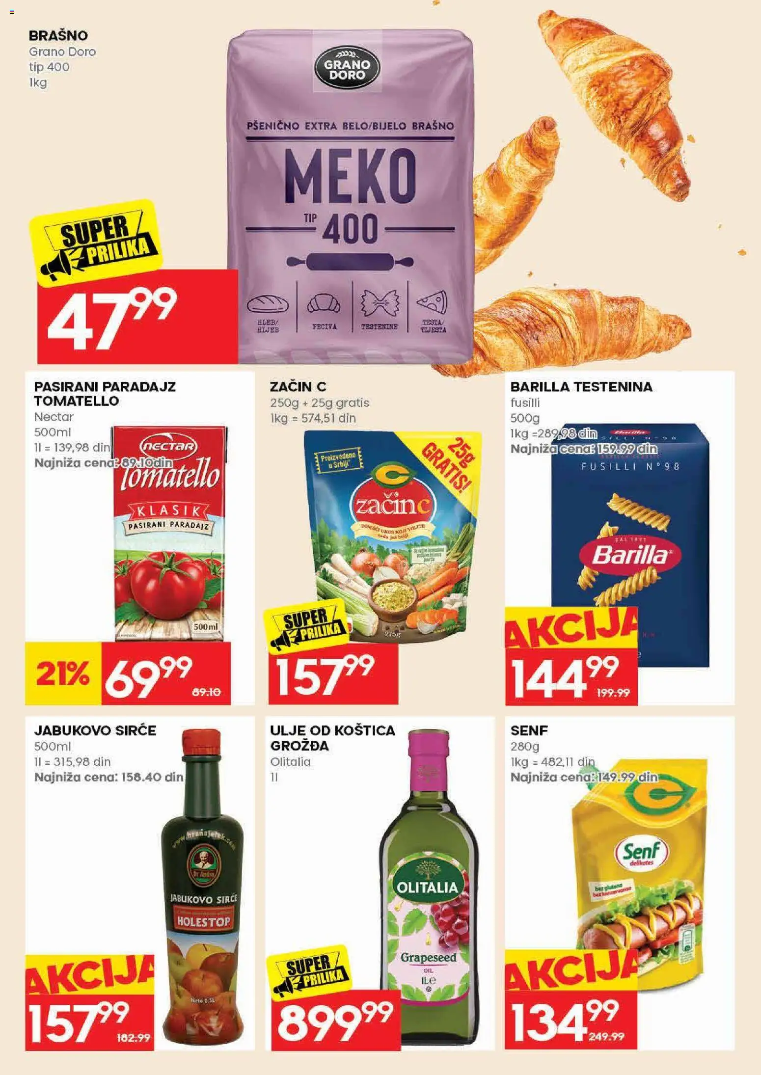 Mercator katalog - važi od 09.07.2026 | Strana: 18 | Proizvode: Testenina, Senf, Ulje, Sirće