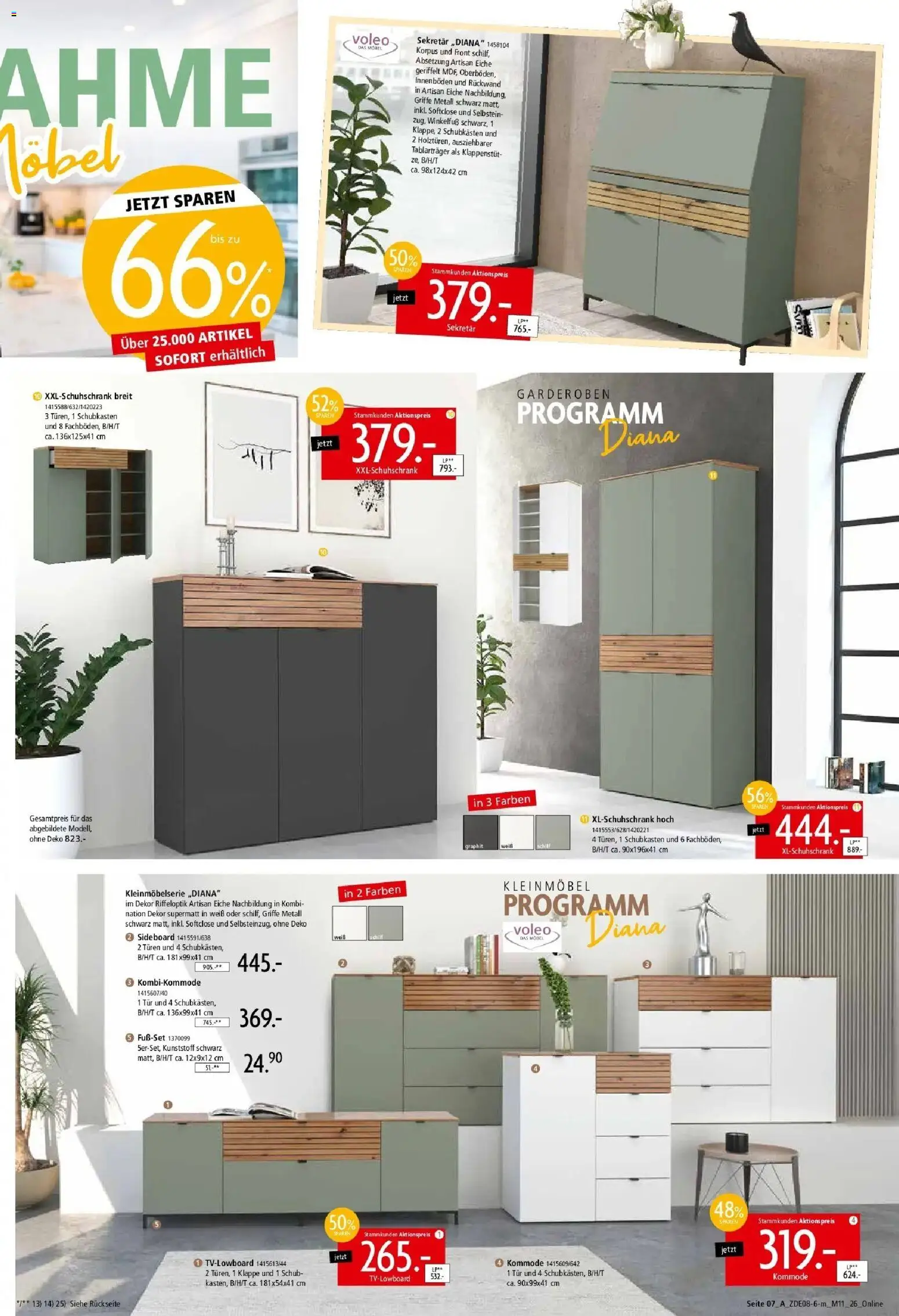 Zurbrüggen - Zurbrüggen: Mitnahme Möbel – gültig ab 29.08.2026 | Seite: 17 | Produkte: Sideboard, Kommode, Tür