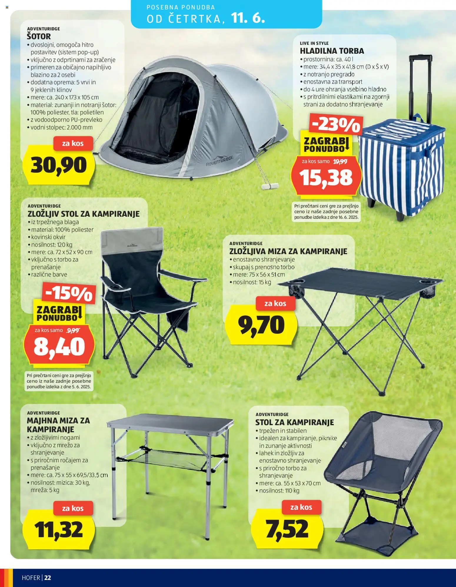 Novi Hofer katalog ponudbe – veljaven od 03.06.2026 | Stran: 22 | Izdelki: Torba, Mizica, Okvir, Miza