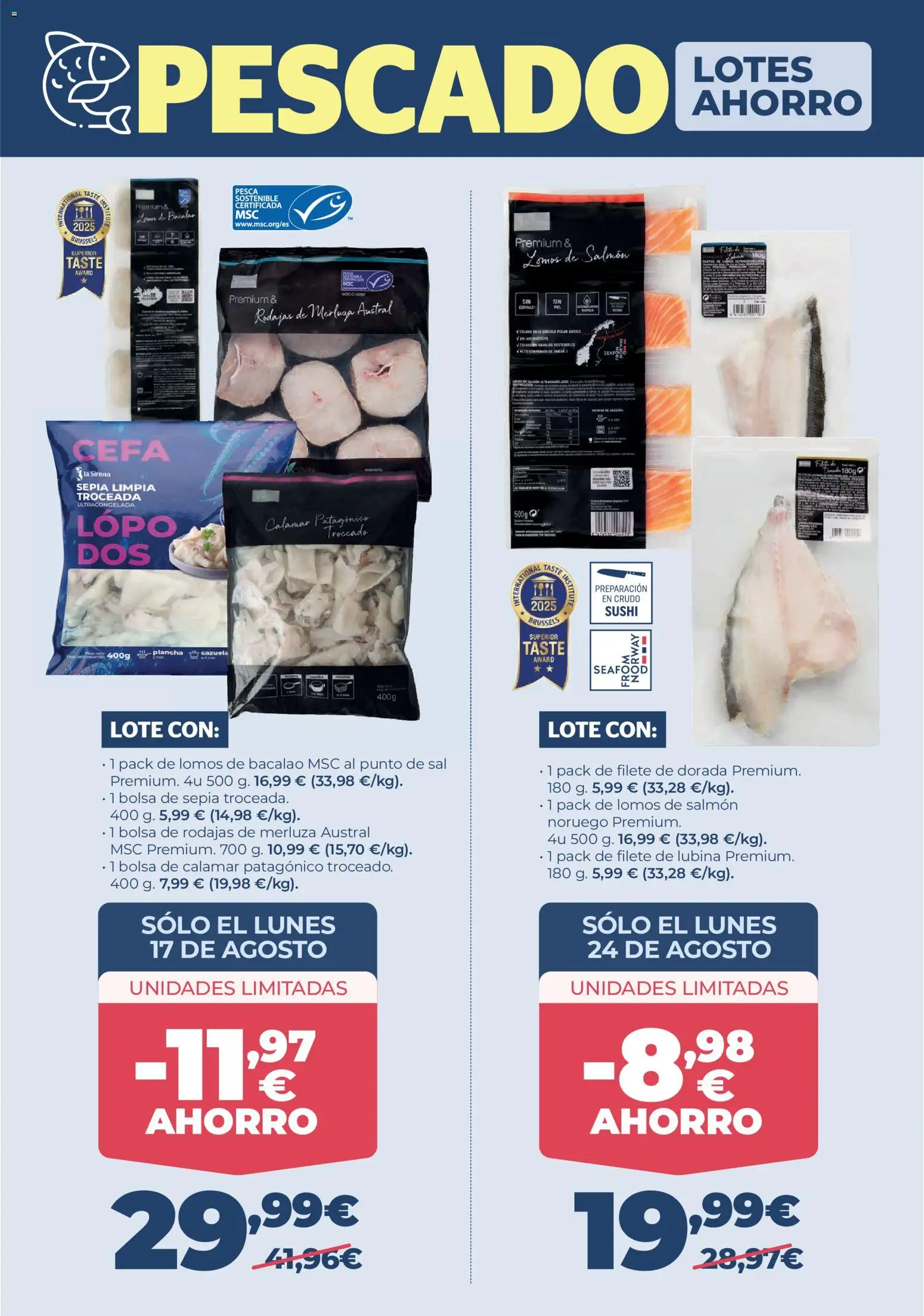 La Sirena folleto │ válido desde el 13/08/2026 | Página: 9 | Productos: Pescado, Bolsa, Filete, Sushi