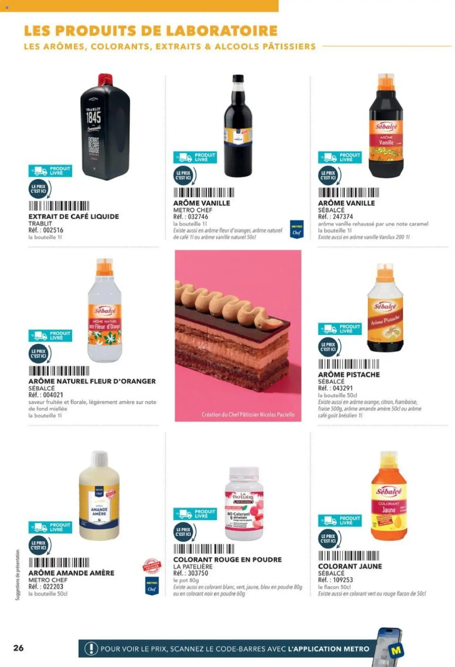 {H1} | Page: 26 | Produits: Amande, Fraise, Alcools, Café