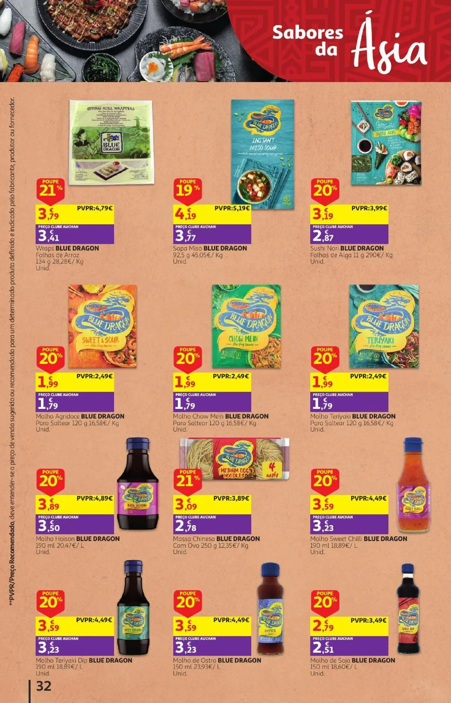 Auchan folheto Preços redondos │ válido de 07/10/2026 | Página: 32 | Produtos: Molho agridoce, Sopa, Molho de soja, Arroz