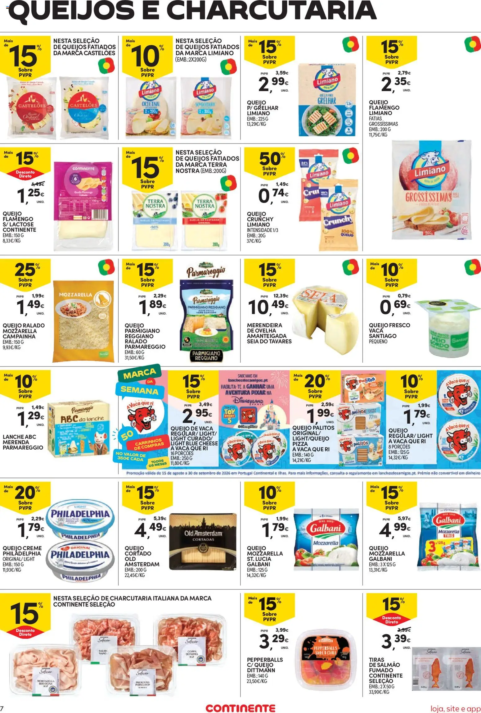 Continente Semanal Continente Bom Dia │ válido de 01/09/2026 | Página: 7 | Produtos: Queijo ralado, Queijo creme, Campainha, Creme