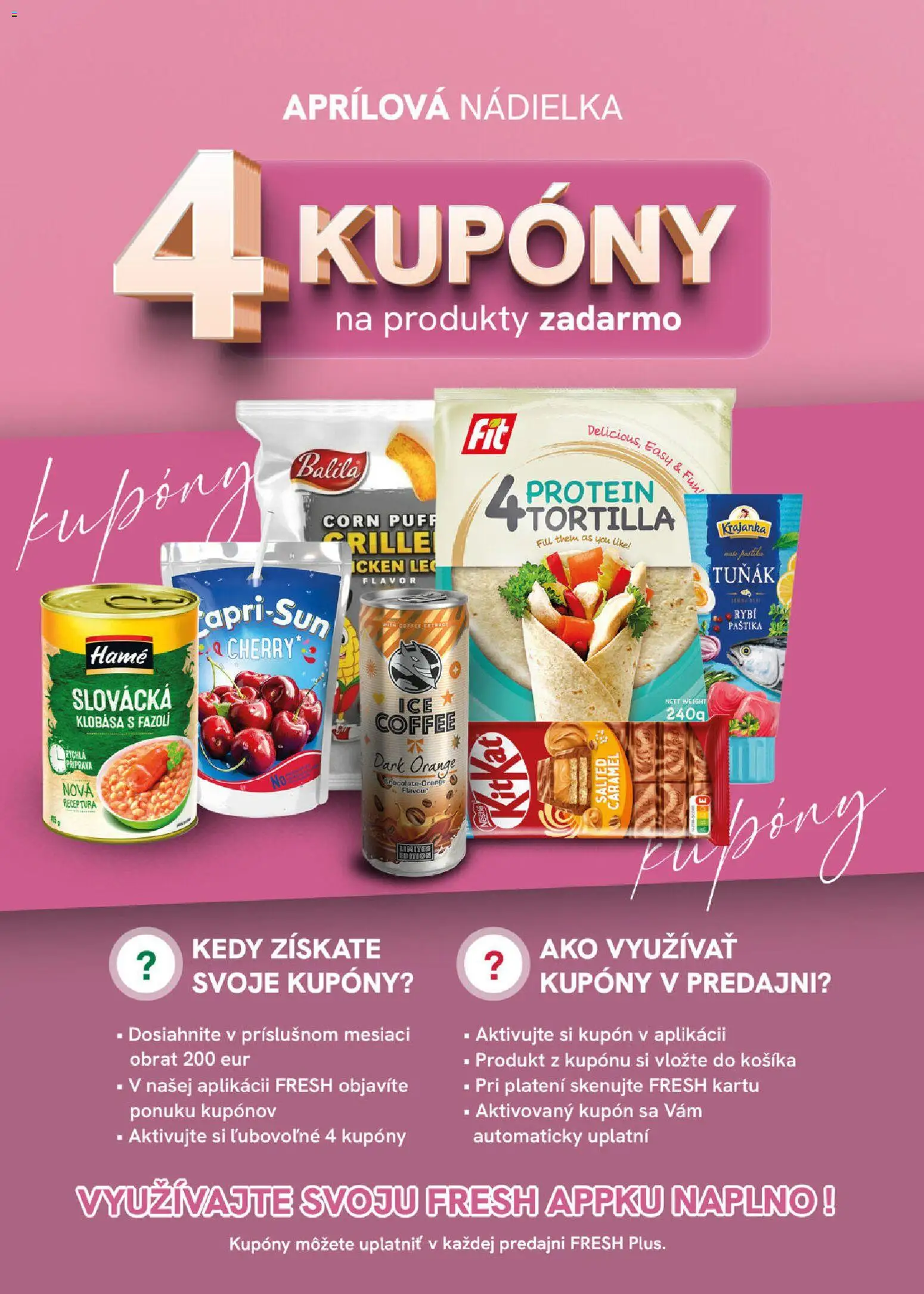 Nové Fresh akcie – leták je platný od 09.04.2026 | Strana: 44 | Produkty: Klobása, Protein