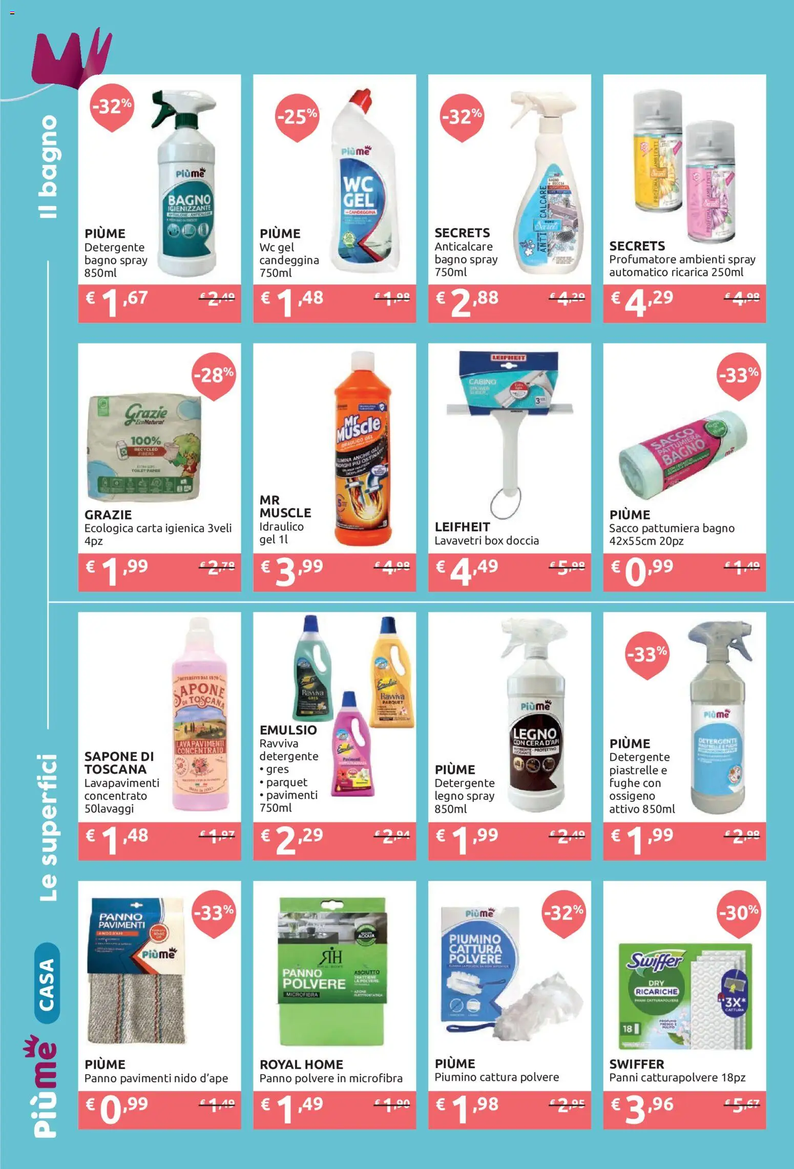 Volantino IperSoap del 03/08/2026 | Pagina: 22 | Prodotti: Carta igienica, Profumatore ambienti, Acqua, Doccia