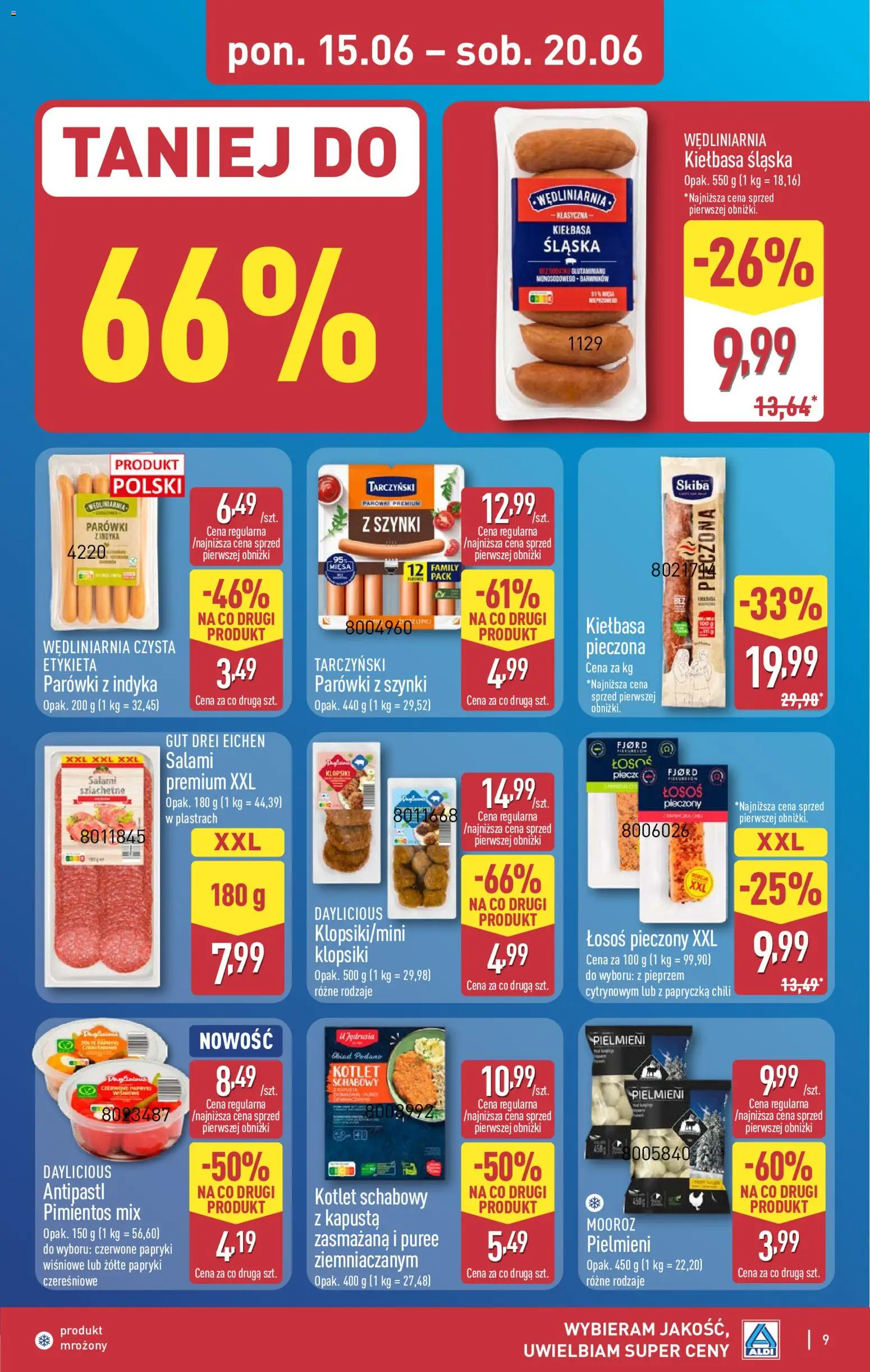 Aldi Polsko leták od 15.06.2026 | Strana: 9 | Produkty: Losos, Kapusta