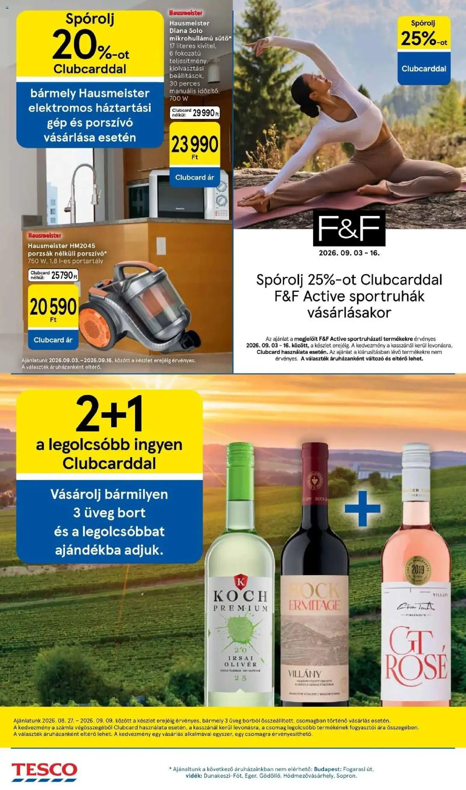 Tesco akciós ujság - amely érvényes a következő dátumtól: 2026.09.03. | Oldal: 16 | Termékek: Porszívó, Üveg, Rosé