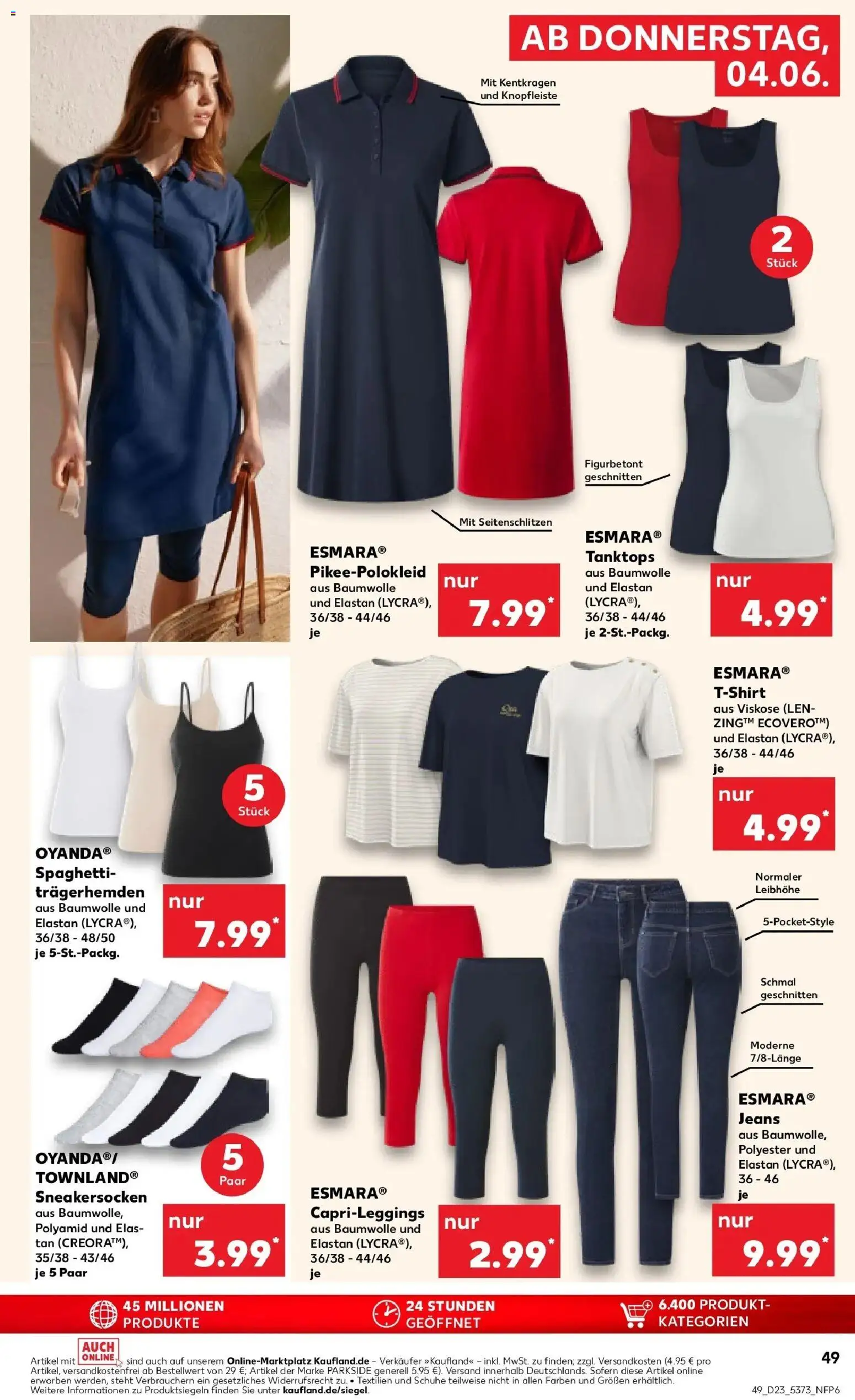 Kaufland Prospekt Oldenburg – gültig ab 04.06.2026 | Seite: 49 | Produkte: T-Shirt, Leggings, Jeans