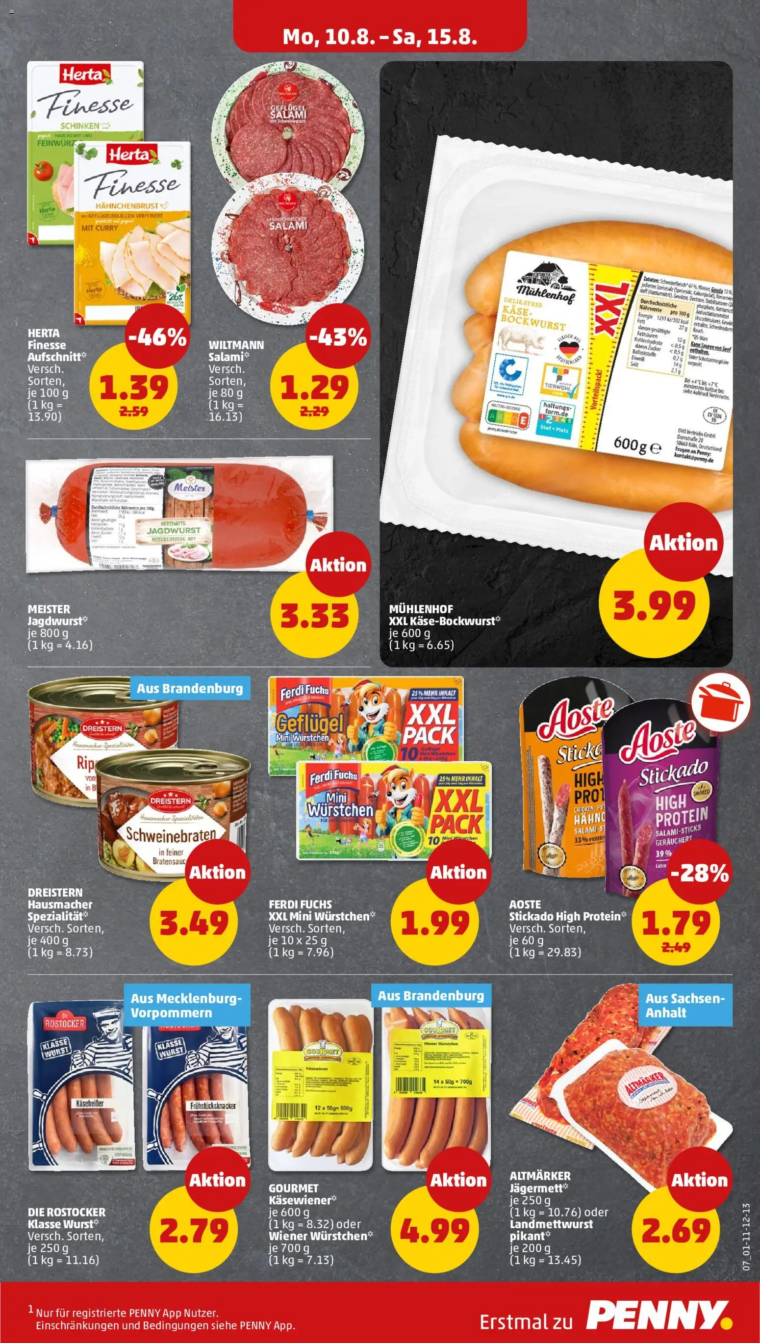 Penny Prospekt – gültig ab 10.08.2026 | Seite: 9 | Produkte: Spezialitäten, Gouda, Wurst, Salami